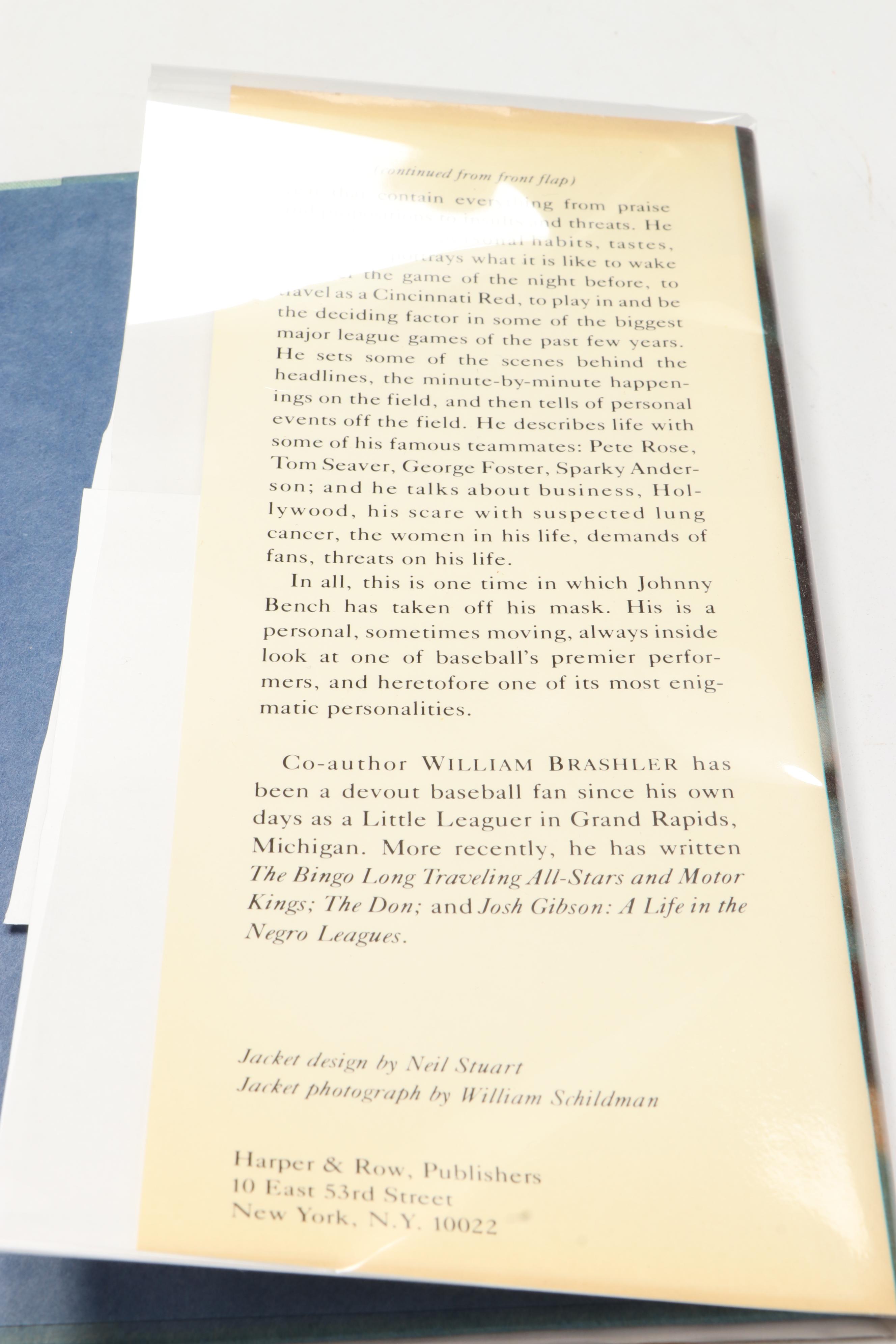 Signed First Edition "Catch You Later" by Johnny Bench, 1979