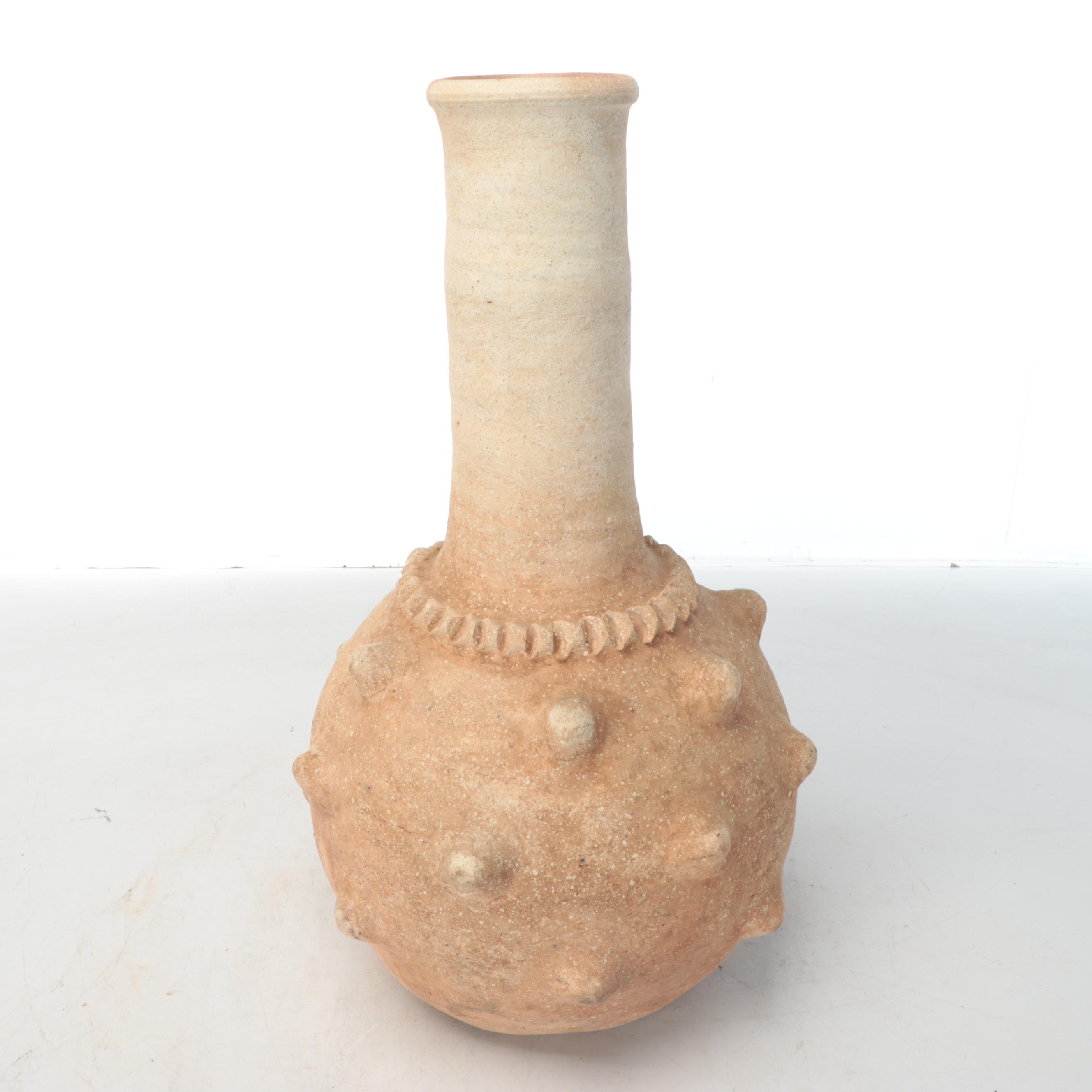 Moroccan Tamegroute Ceramic Floor Vase