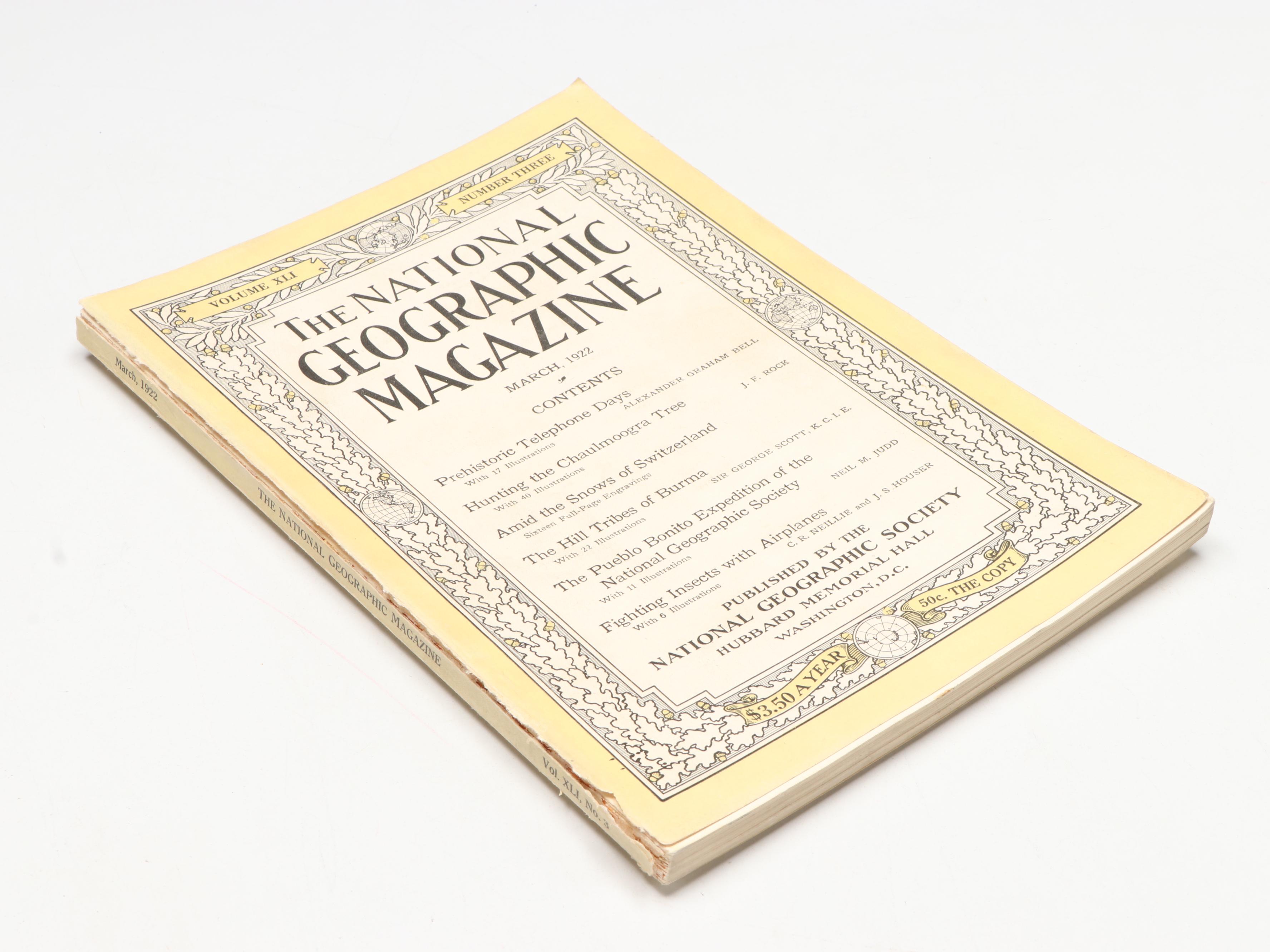 "The National Geographic Magazine" Vol. XLI and XLII Full Year Set, 1922