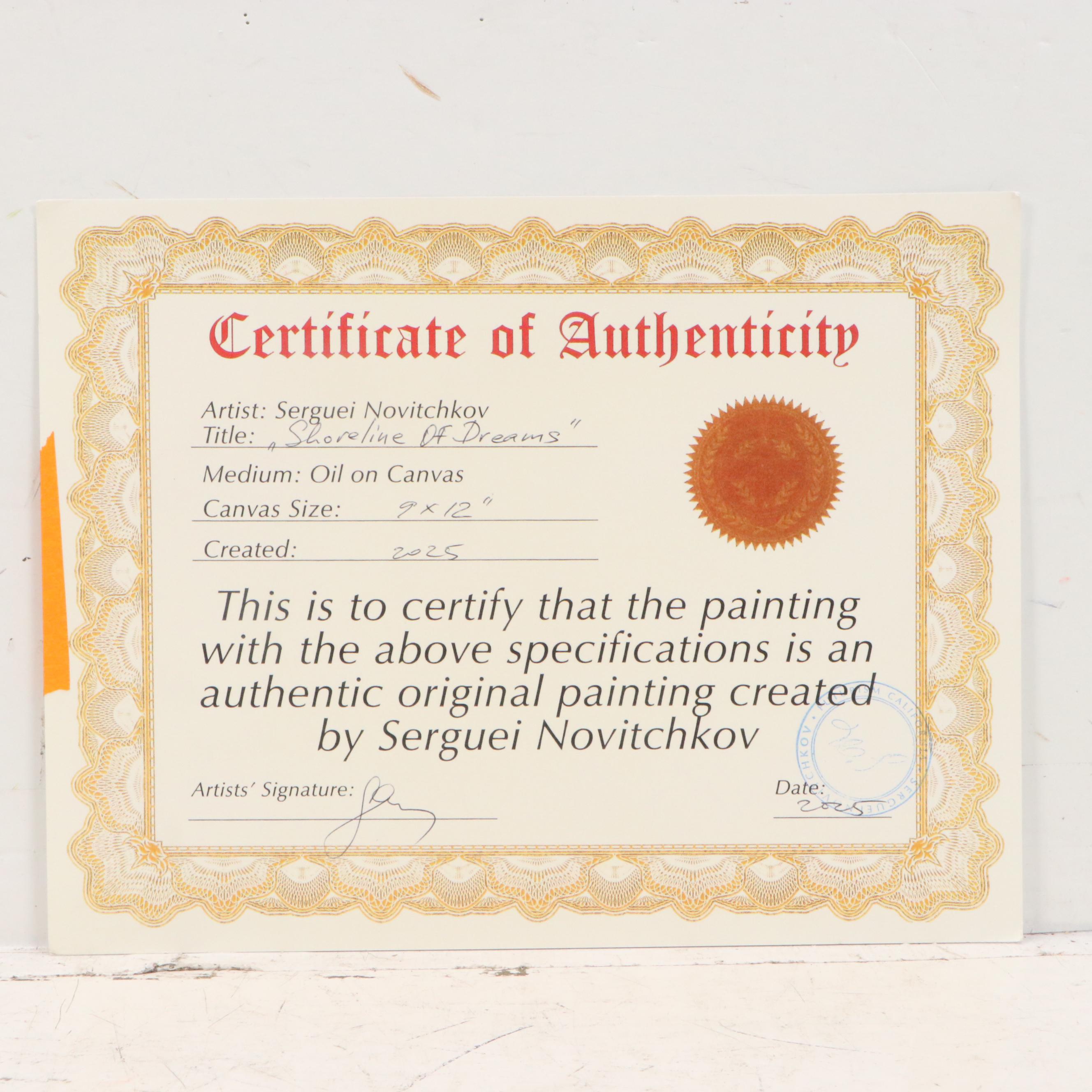 Serguei Novitchkov Oil Painting "Shoreline of Dreams," 2025