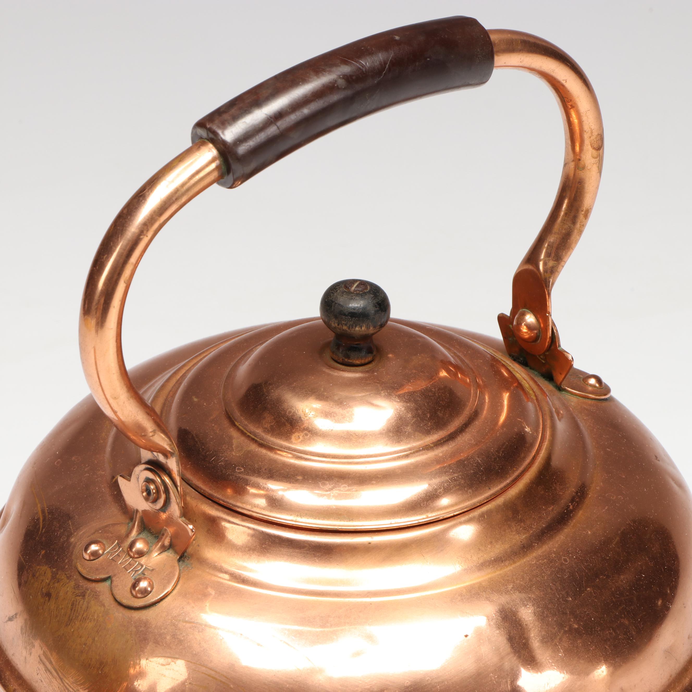 Revere Copper Teapot with Wood Handle
