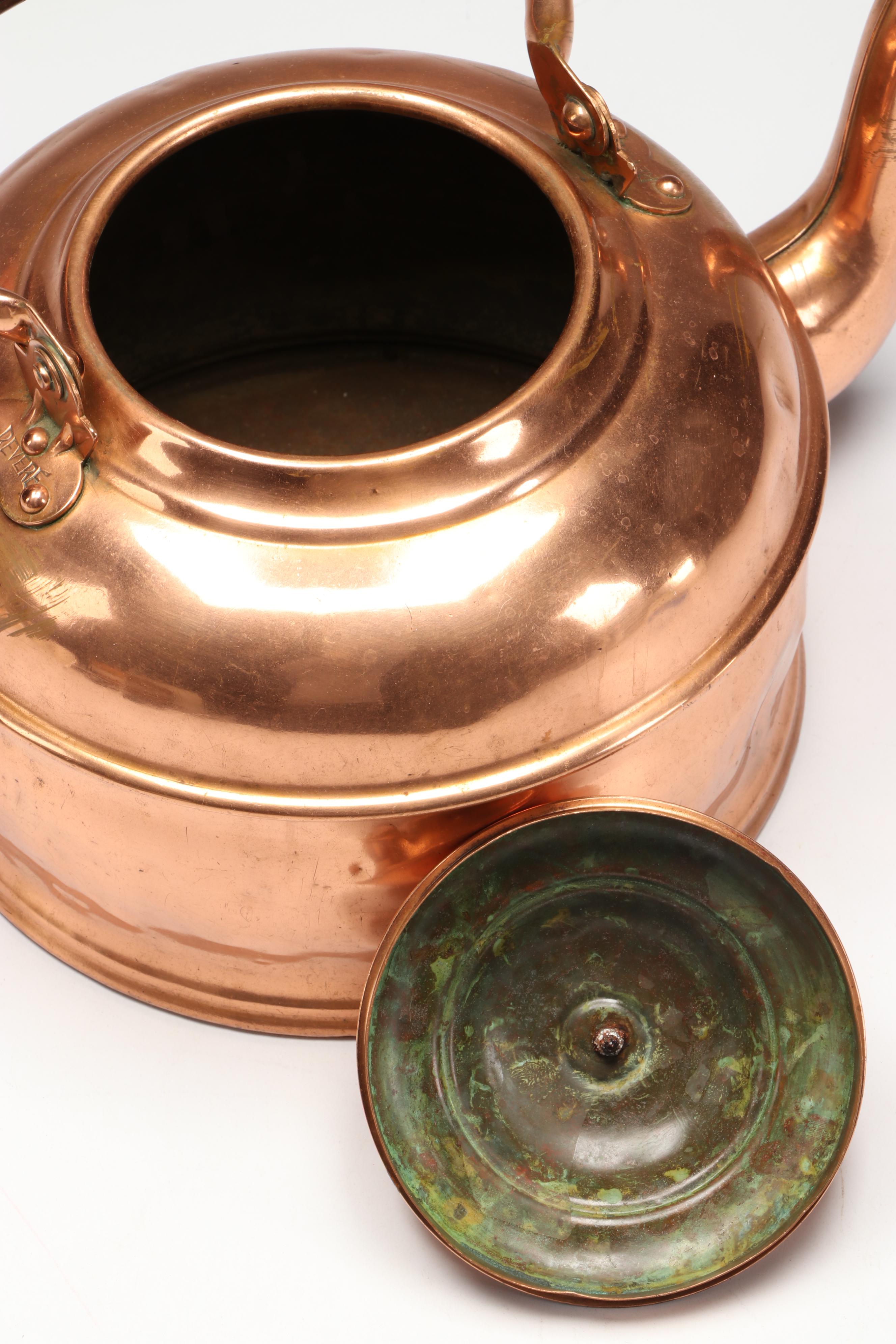 Revere Copper Teapot with Wood Handle