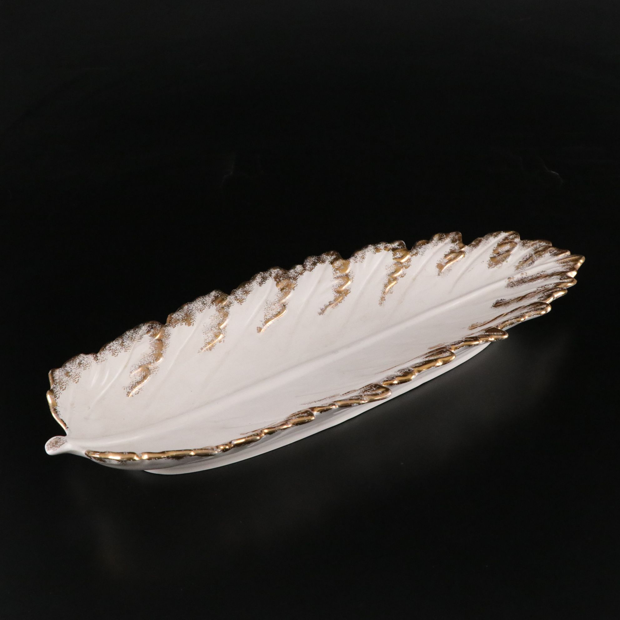 Rolland  Karshner 24k Gold Painted Porcelain Tray