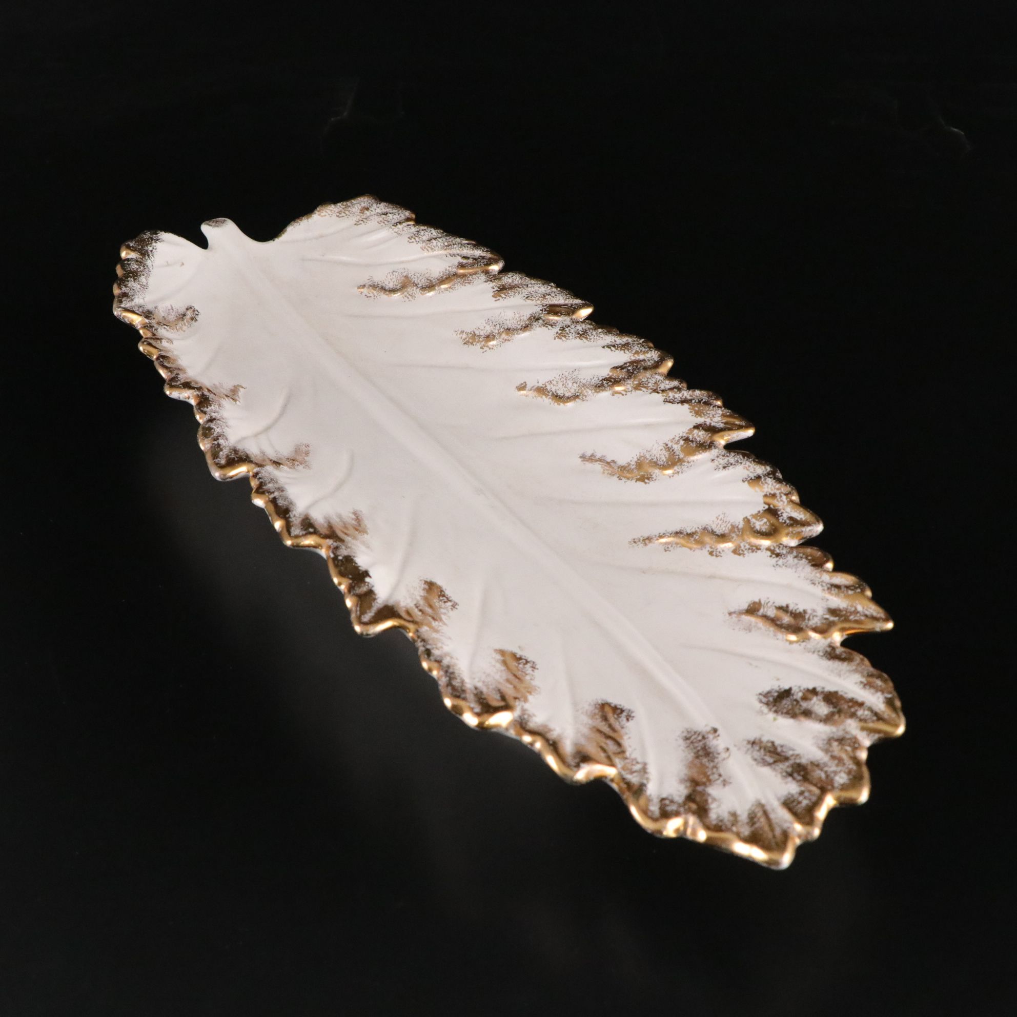 Rolland  Karshner 24k Gold Painted Porcelain Tray