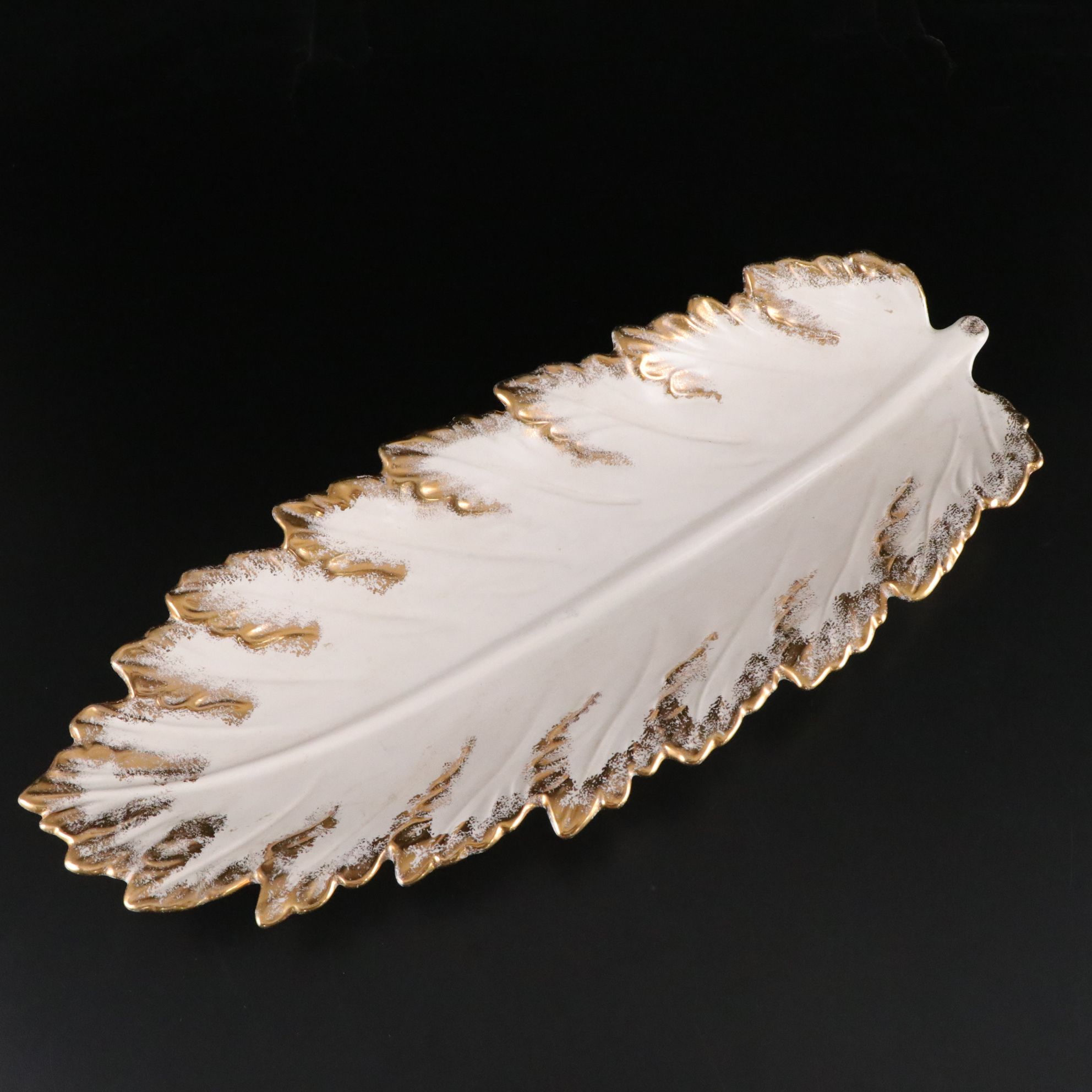 Rolland  Karshner 24k Gold Painted Porcelain Tray