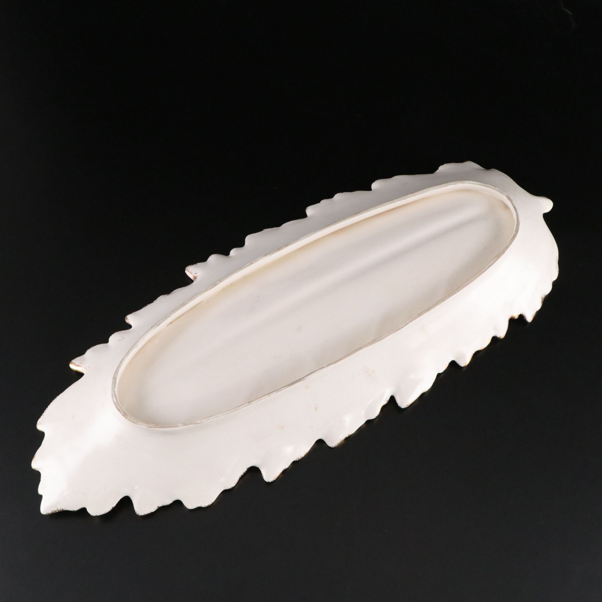 Rolland  Karshner 24k Gold Painted Porcelain Tray