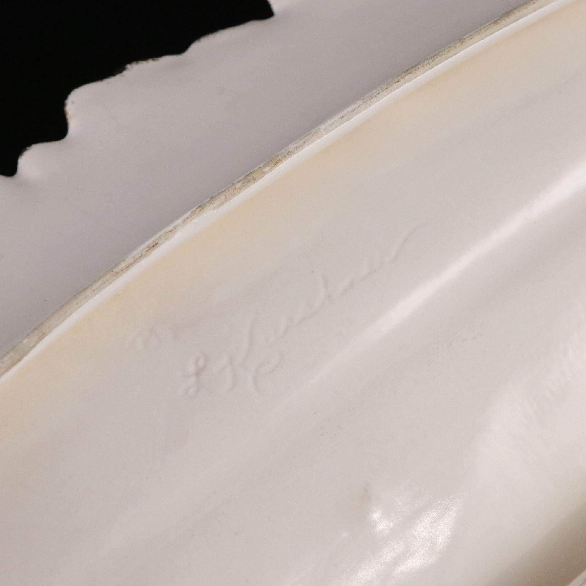 Rolland  Karshner 24k Gold Painted Porcelain Tray