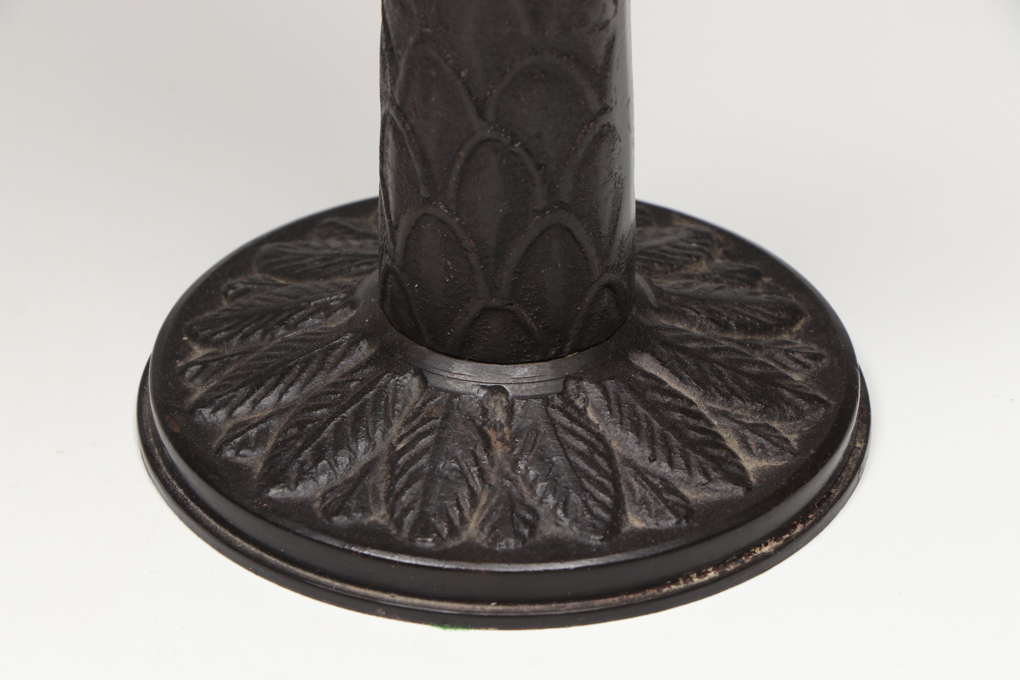 Metal Palm Tree Form Candle Holders