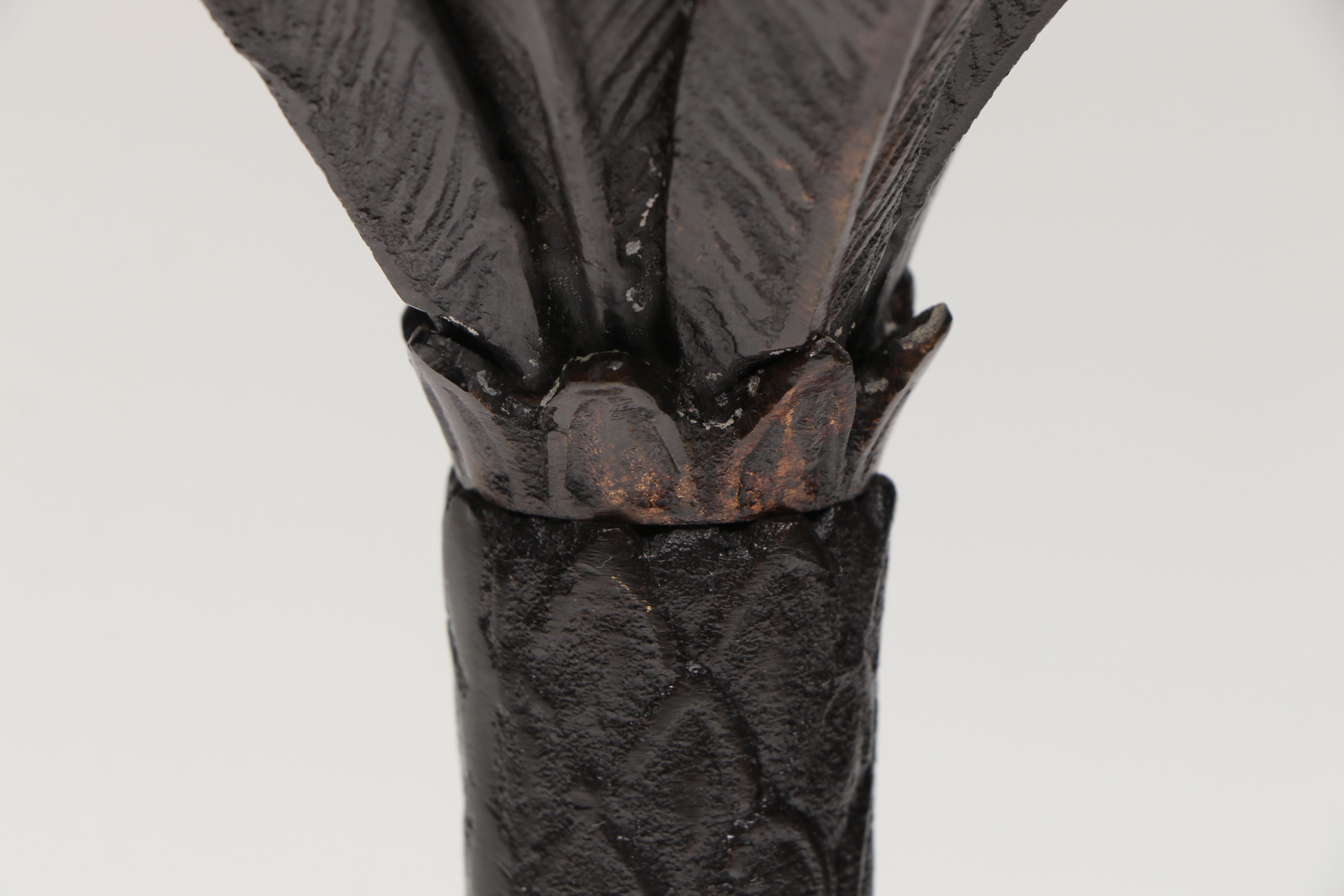 Metal Palm Tree Form Candle Holders