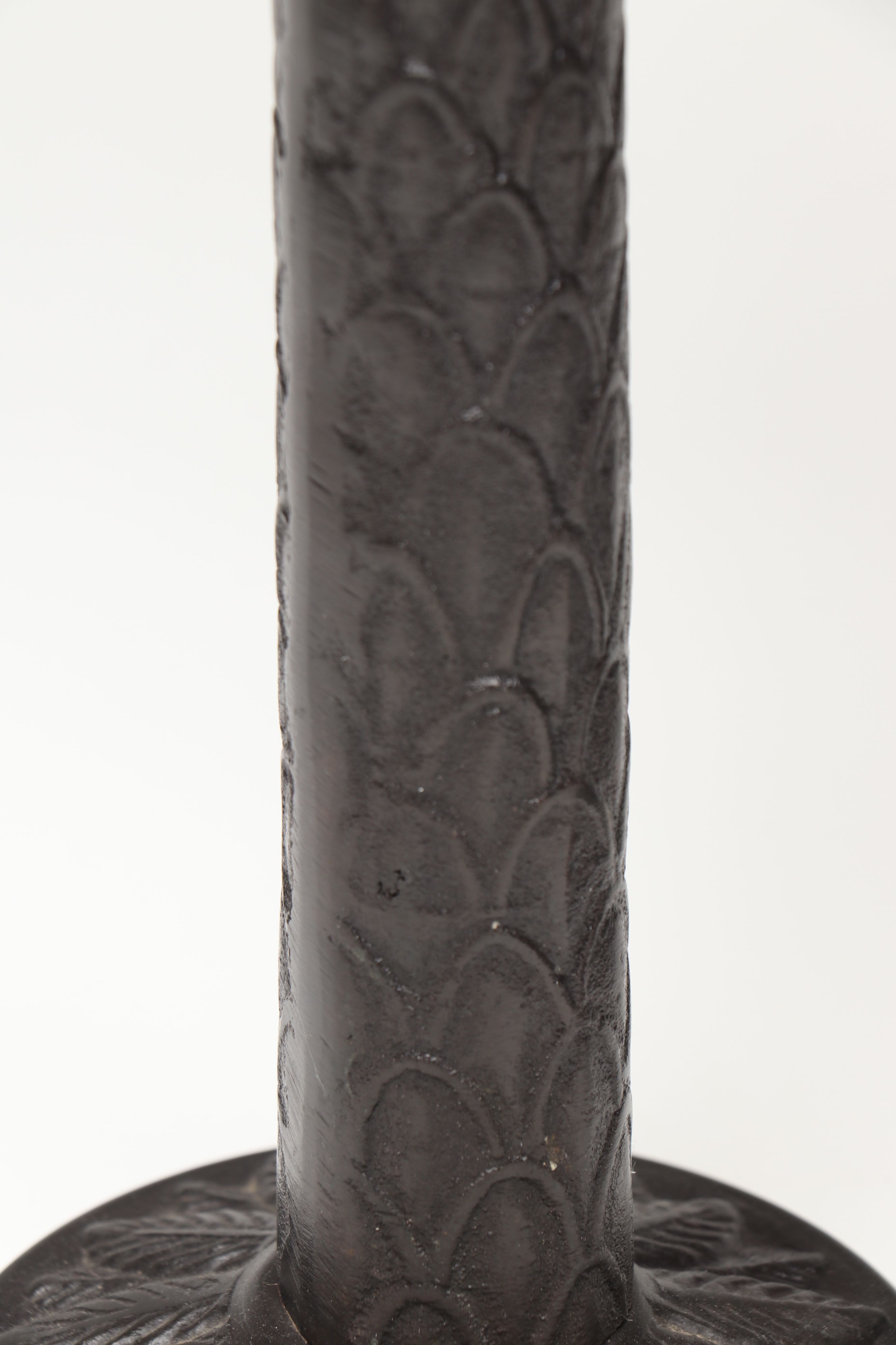 Metal Palm Tree Form Candle Holders