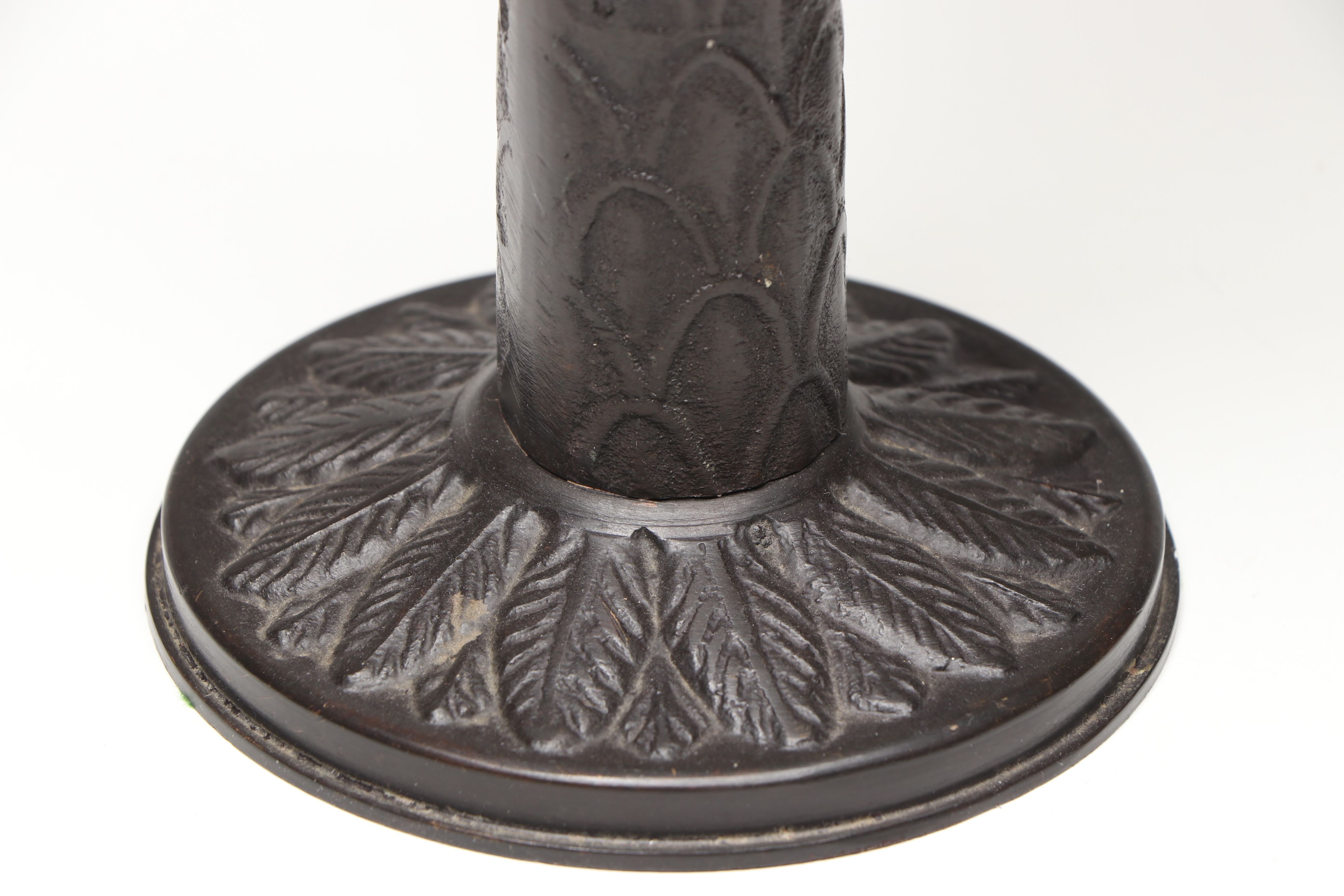 Metal Palm Tree Form Candle Holders