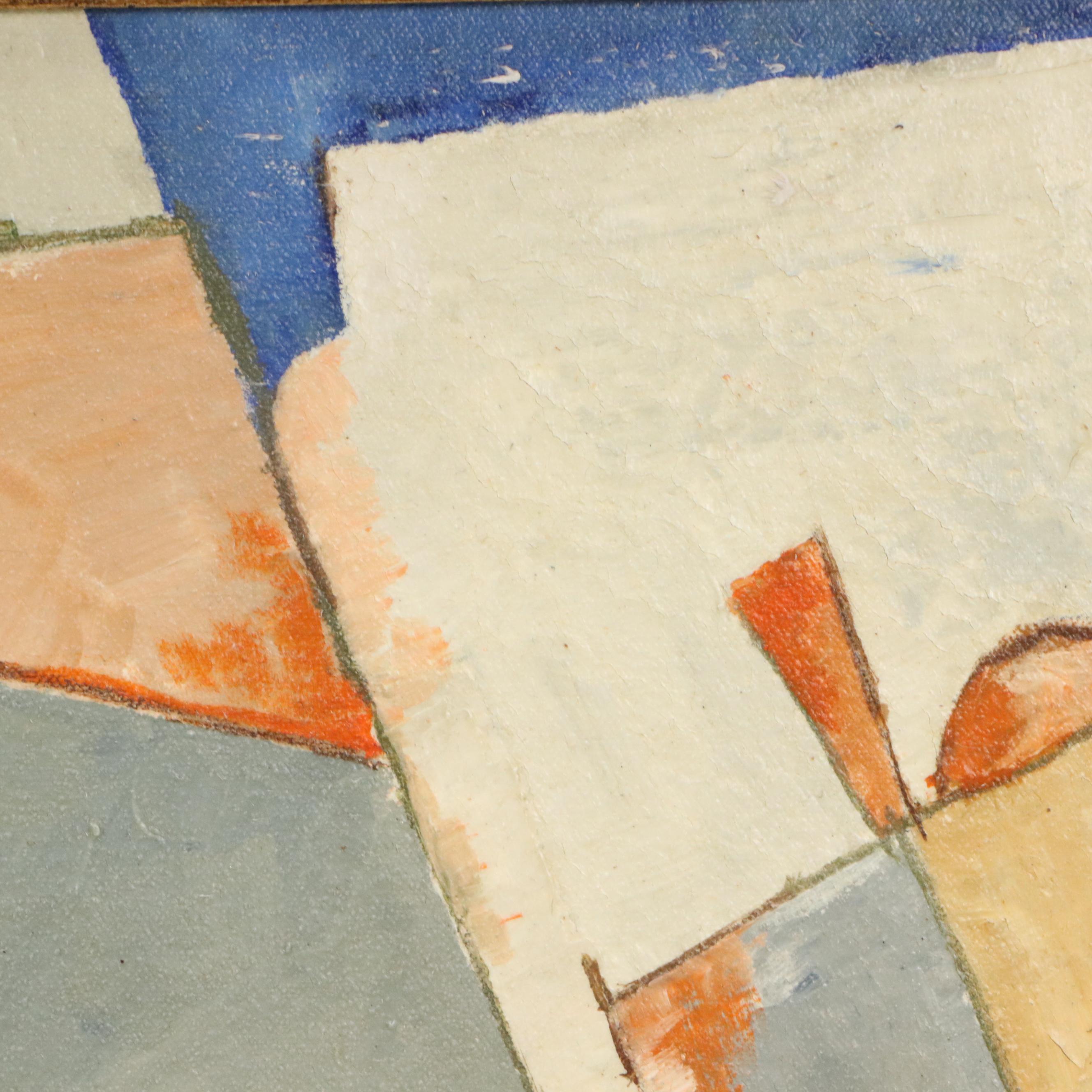 Serguei Novitchkov Oil Painting "Two Soldiers at the Gate," 1989