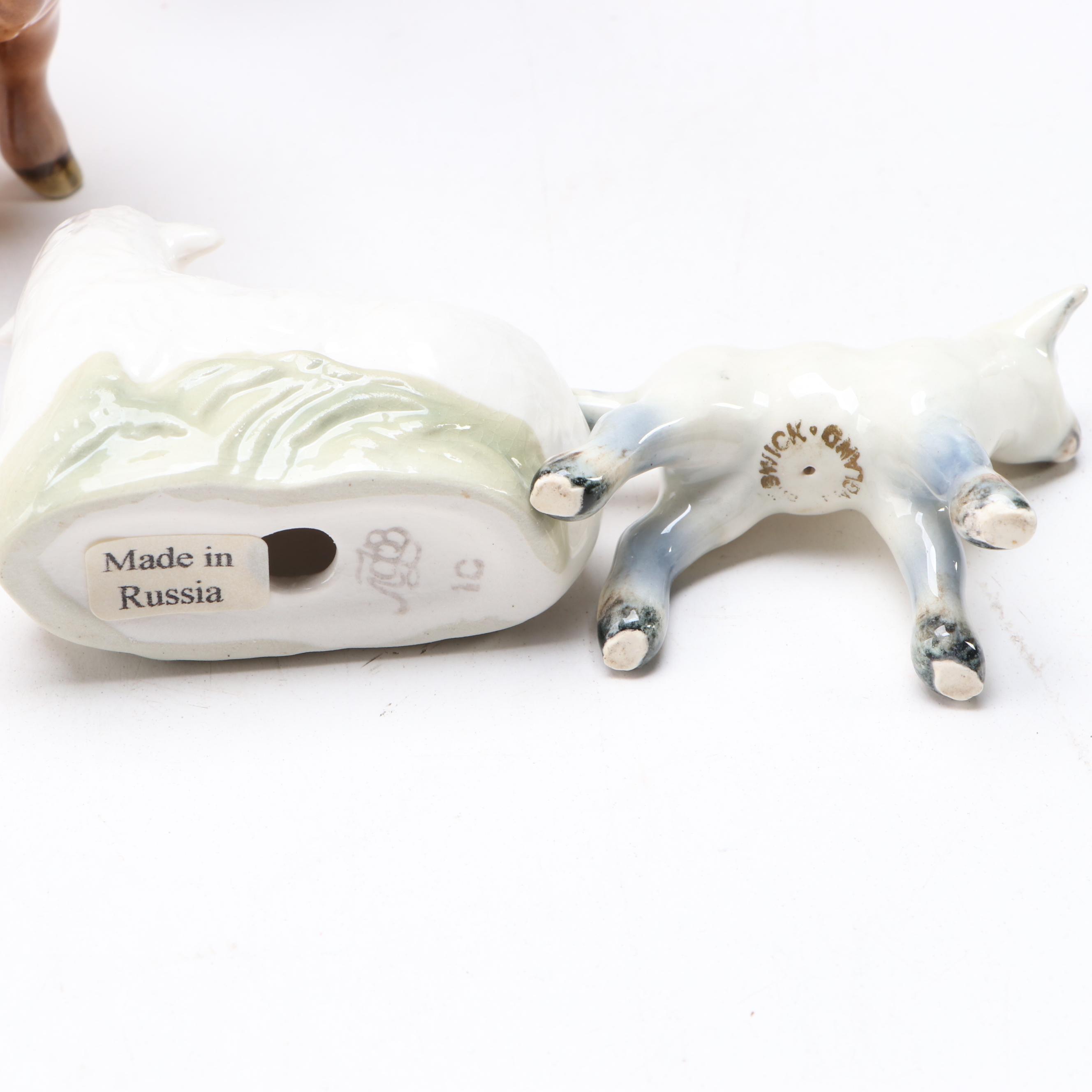 Beswick Sheep, Goats and More Ceramic Farm Animals, Mid to Late 20th Century