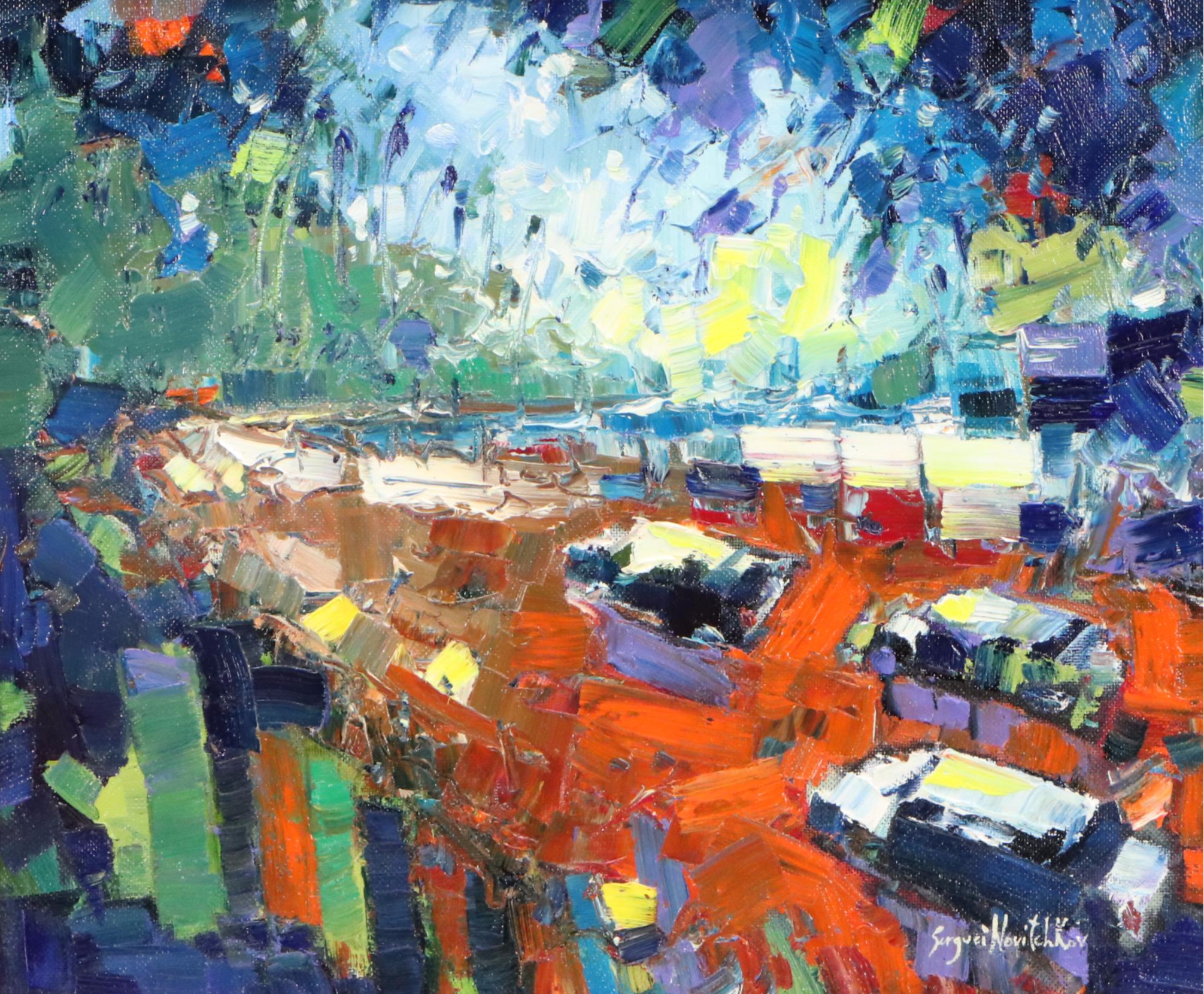 Serguei Novitchkov Oil Painting "Pacific Coast Highway, California," 2025