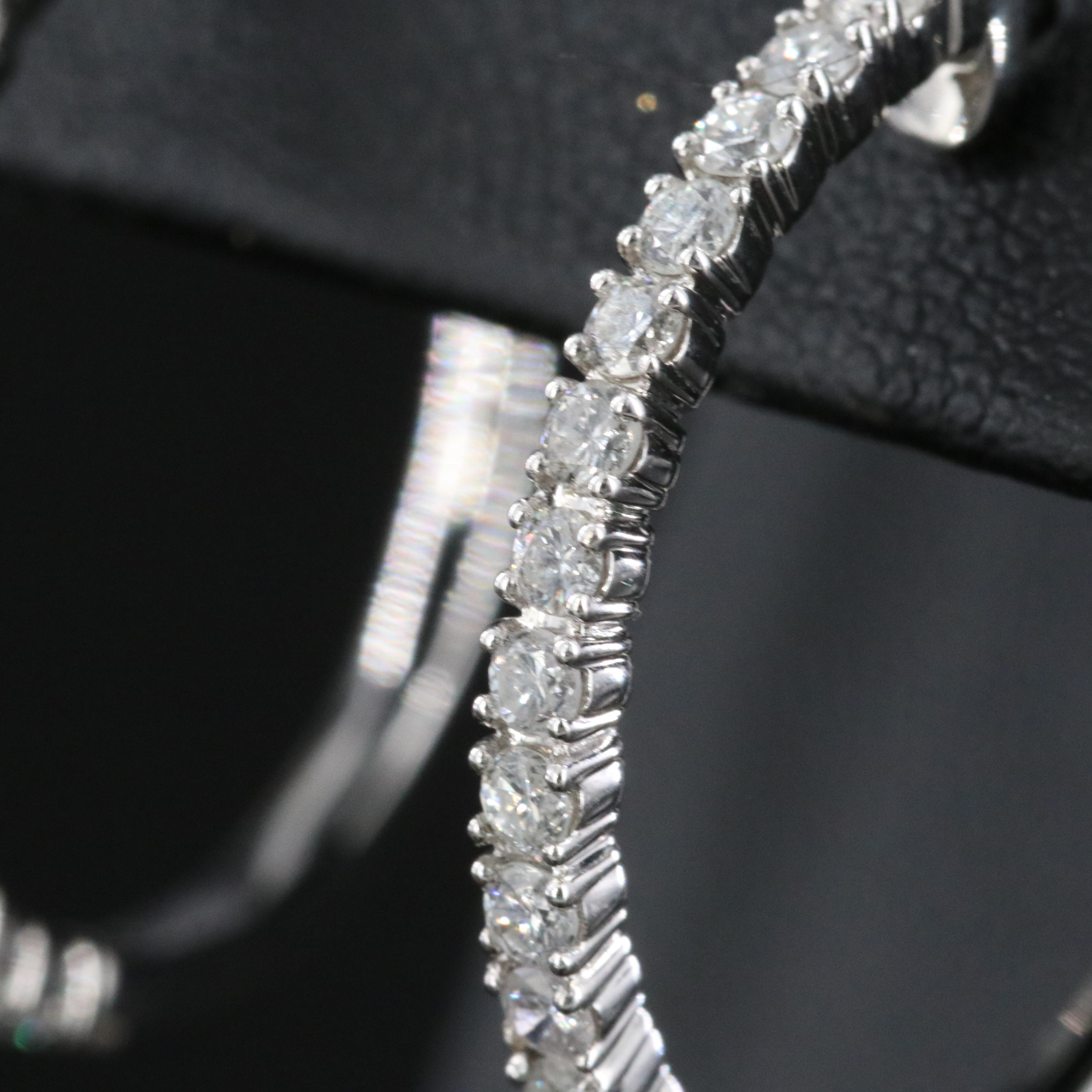 14K 1.07 CTW Diamond Hoop Earrings