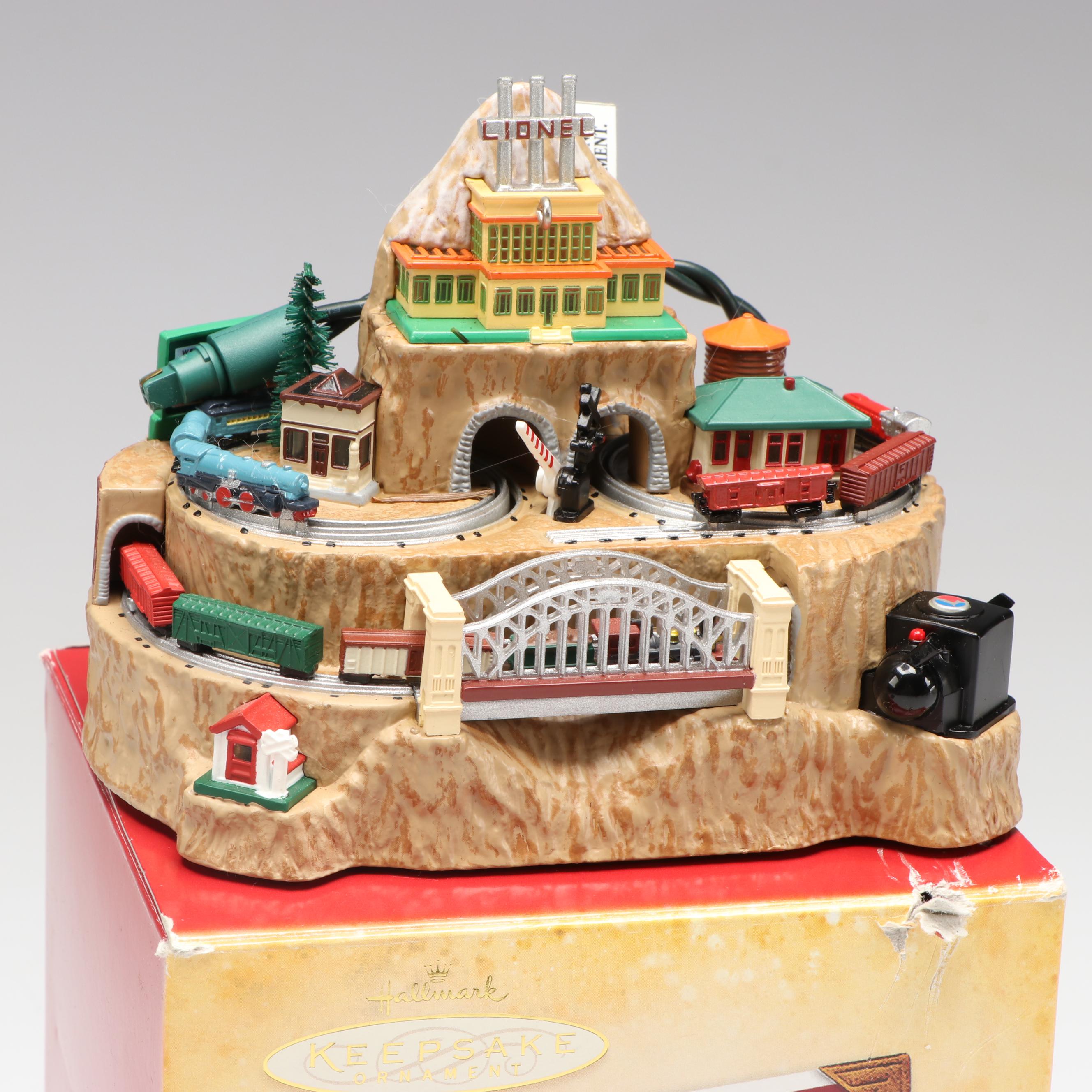 Hallmark "Lionelville" Keepsake Ornament with Carousel Horse Music Box and More