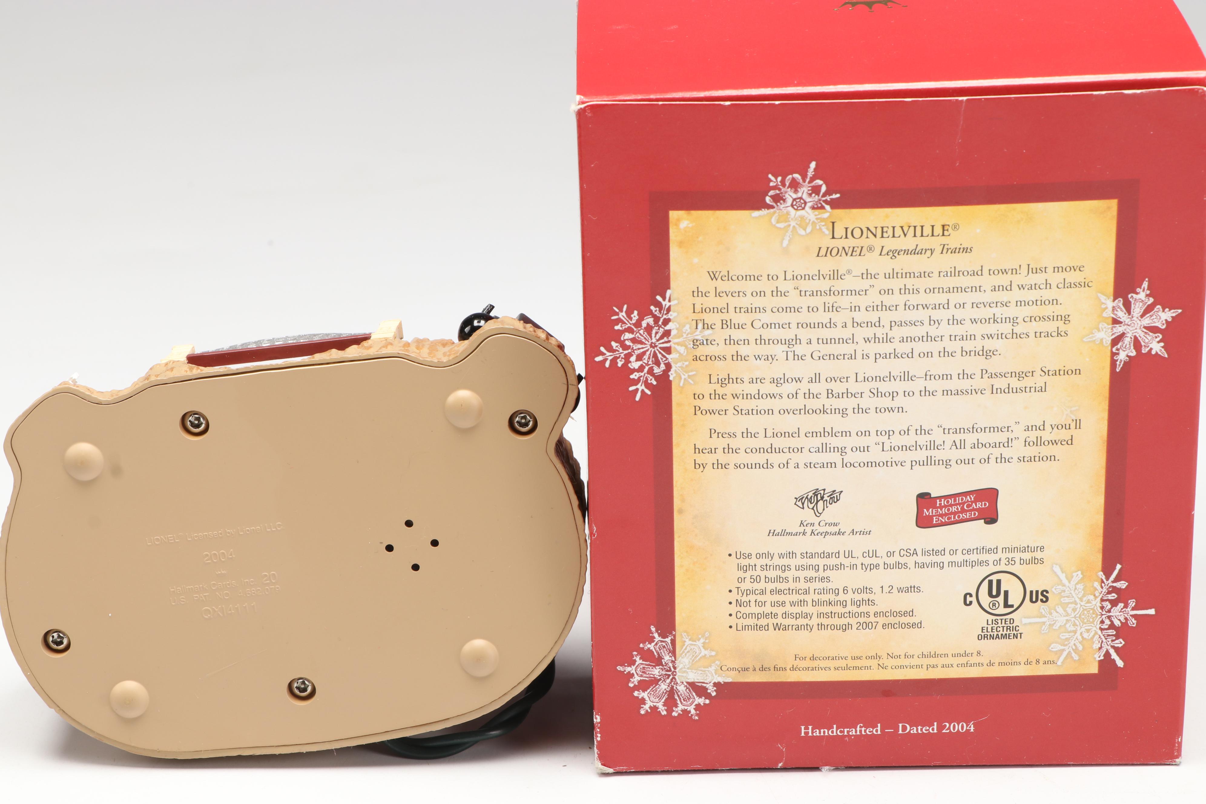 Hallmark "Lionelville" Keepsake Ornament with Carousel Horse Music Box and More