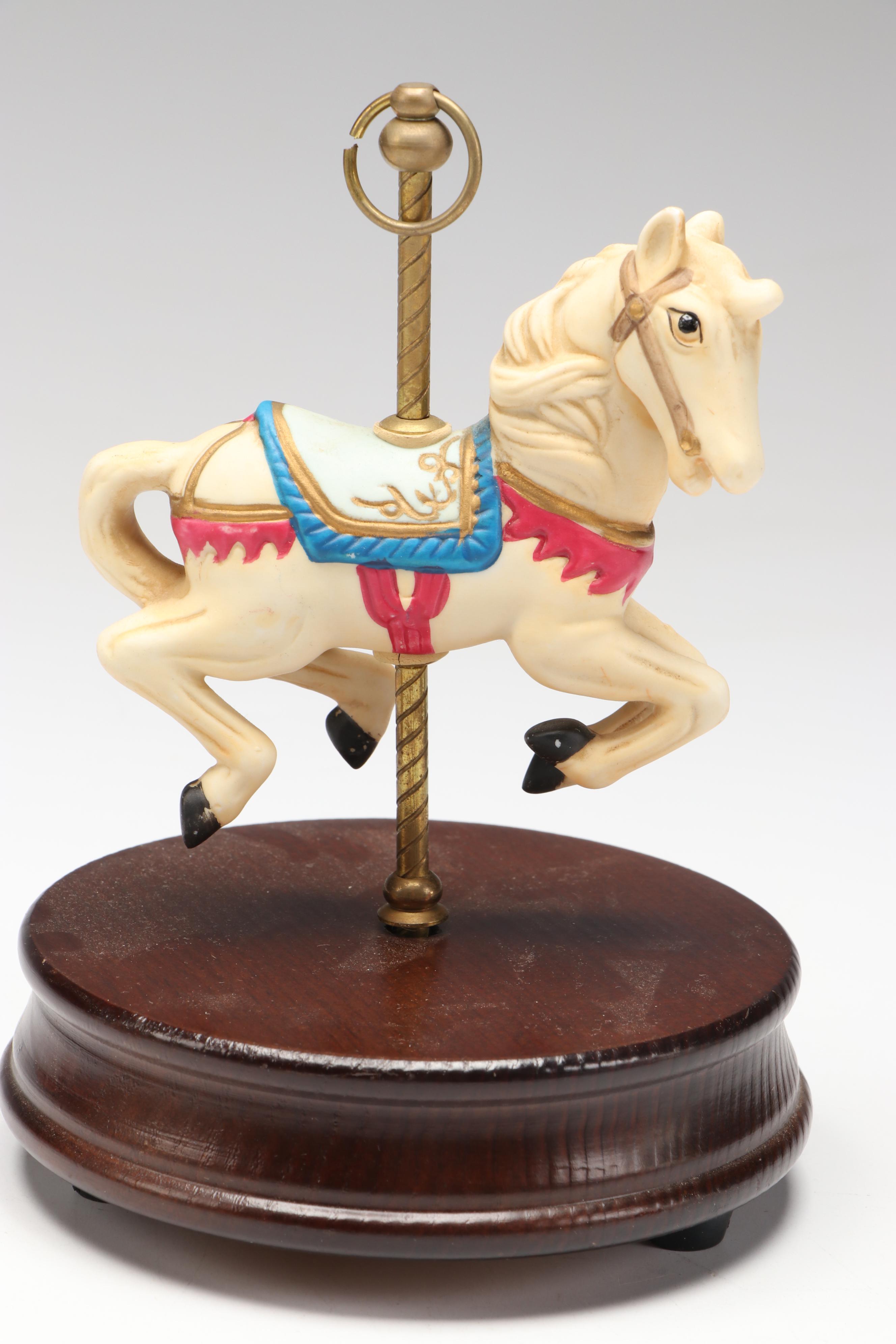 Hallmark "Lionelville" Keepsake Ornament with Carousel Horse Music Box and More