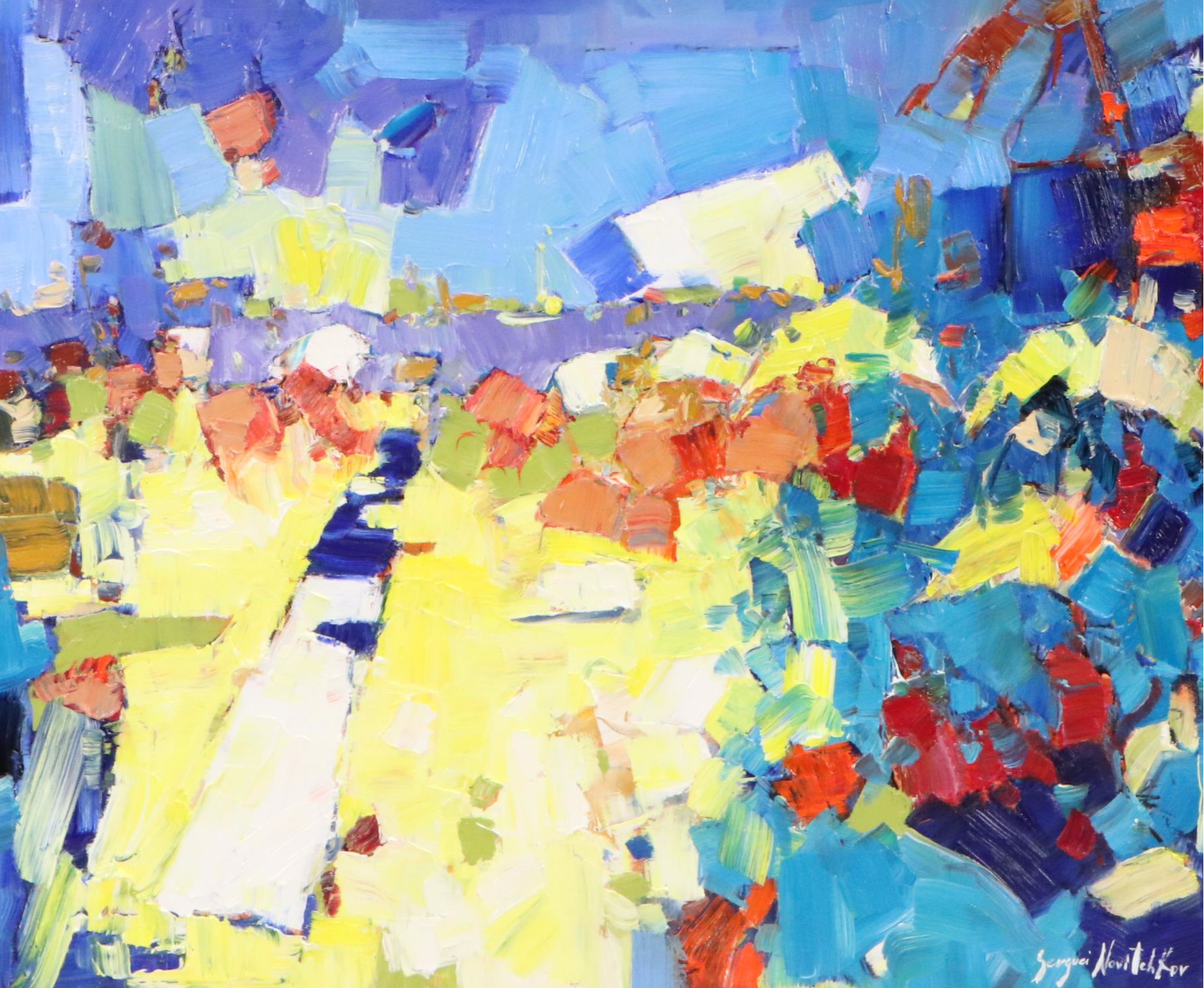 Serguei Novitchkov Oil Painting "Huntington Beach, California," 2025