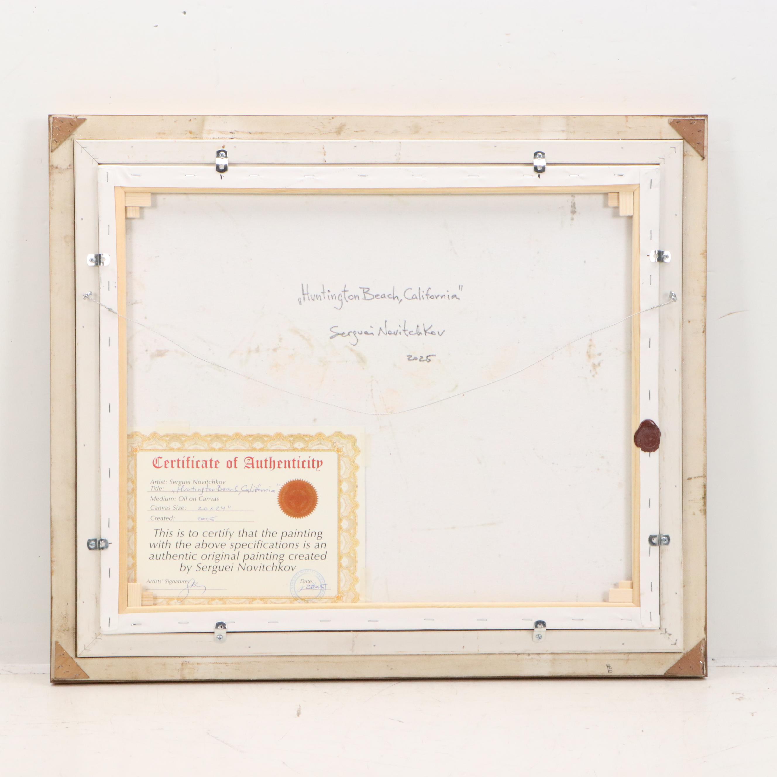 Serguei Novitchkov Oil Painting "Huntington Beach, California," 2025