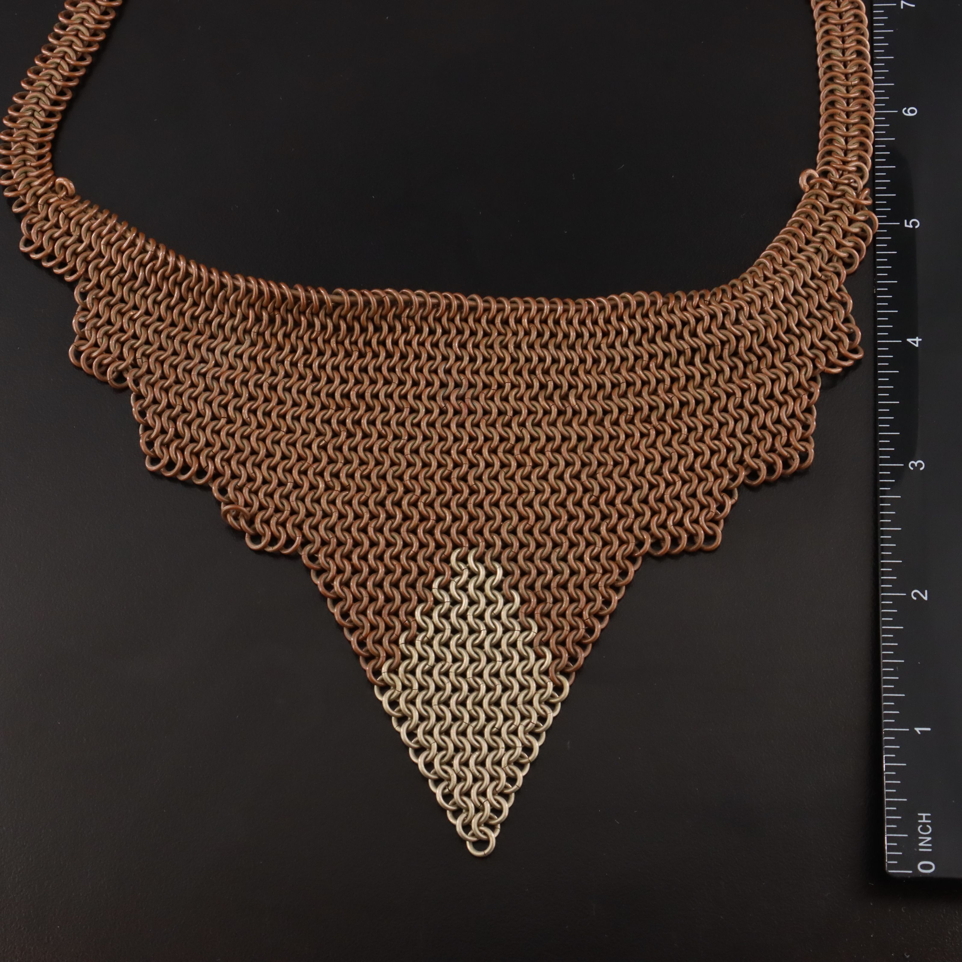 Chainmail Necklace with Sterling Pendant & Curb Chain Necklace & Bracelet Set