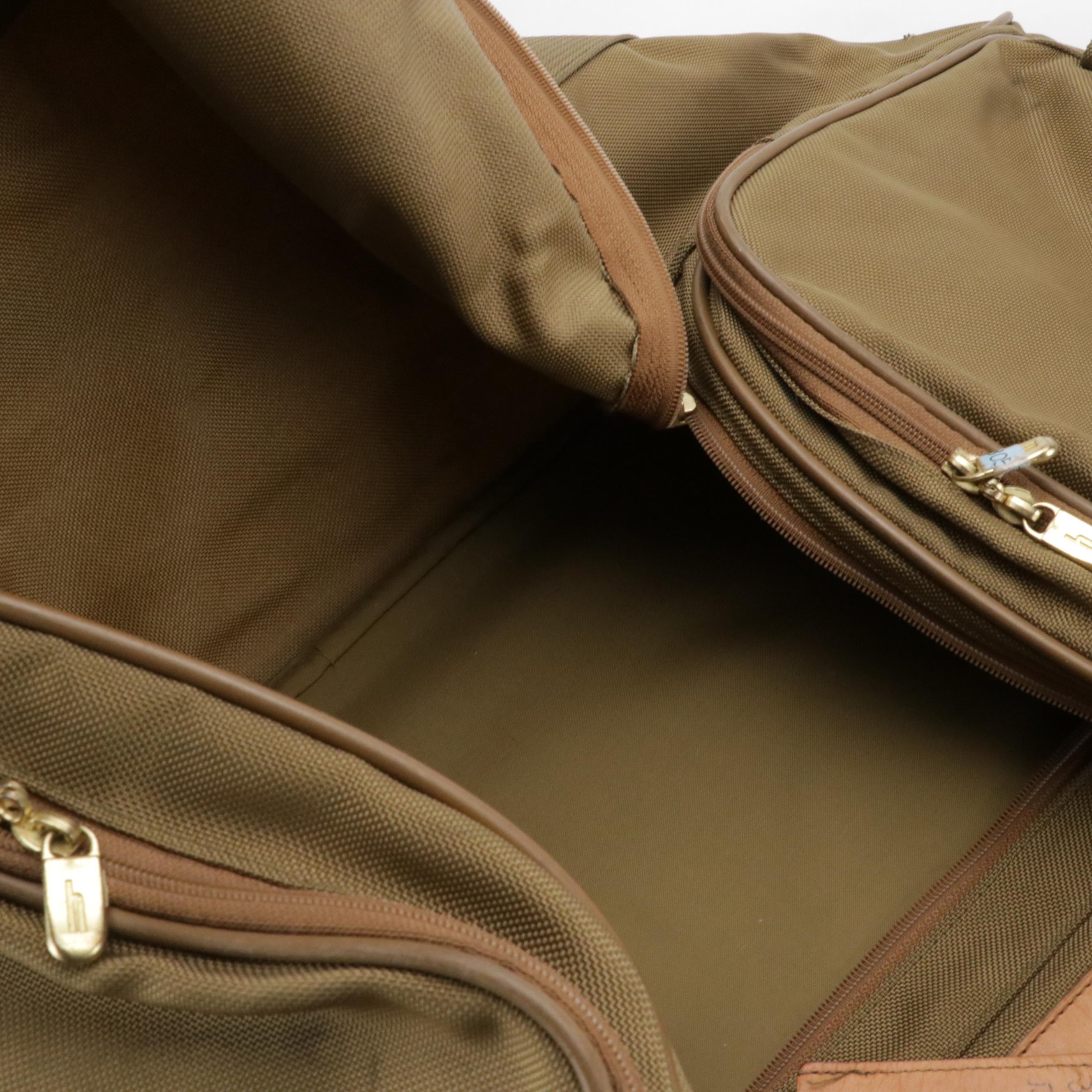 Hartmann Luggage Duffle & Garment Bags Beige Ballistic Nylon, Brown Leather Trim