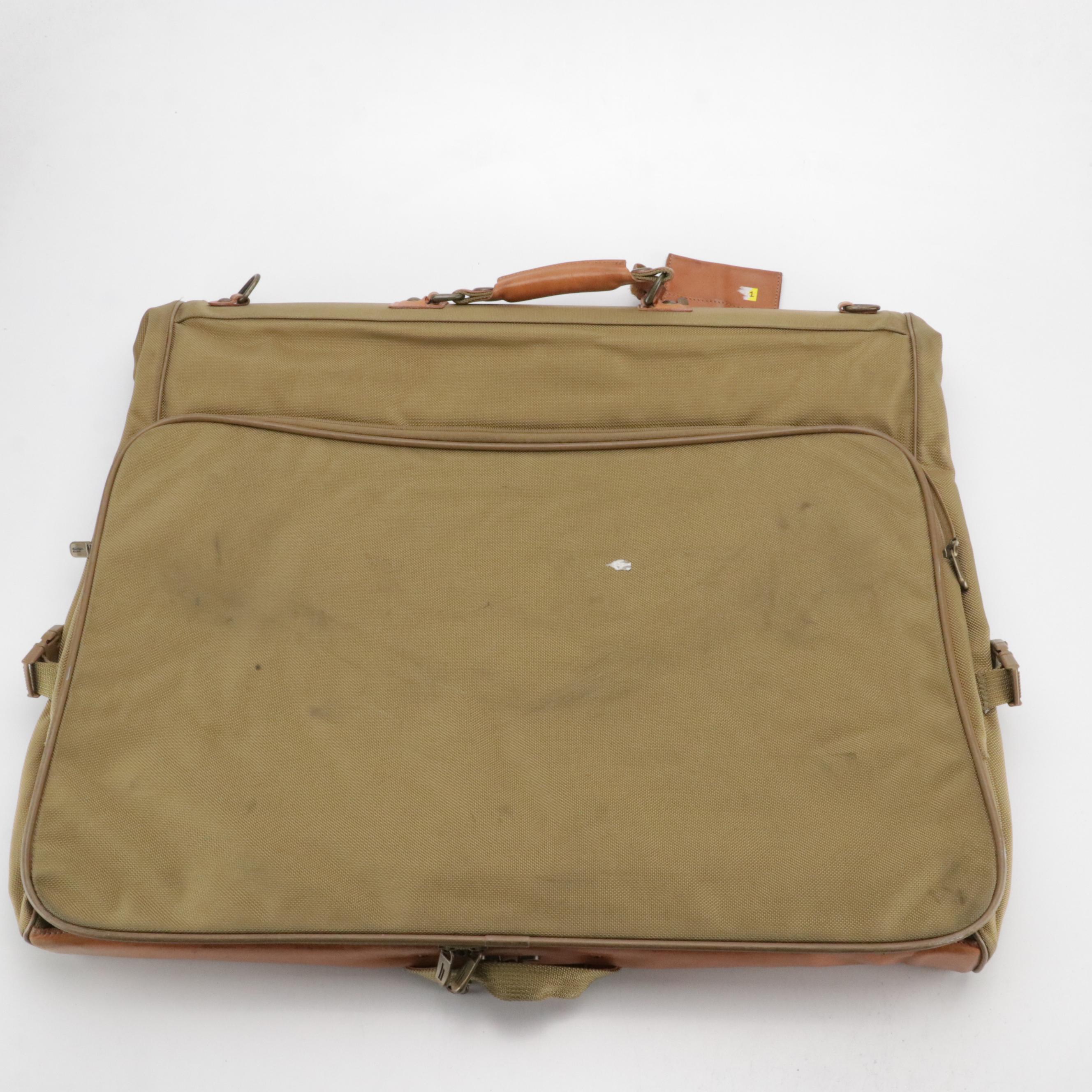 Hartmann Luggage Duffle & Garment Bags Beige Ballistic Nylon, Brown Leather Trim