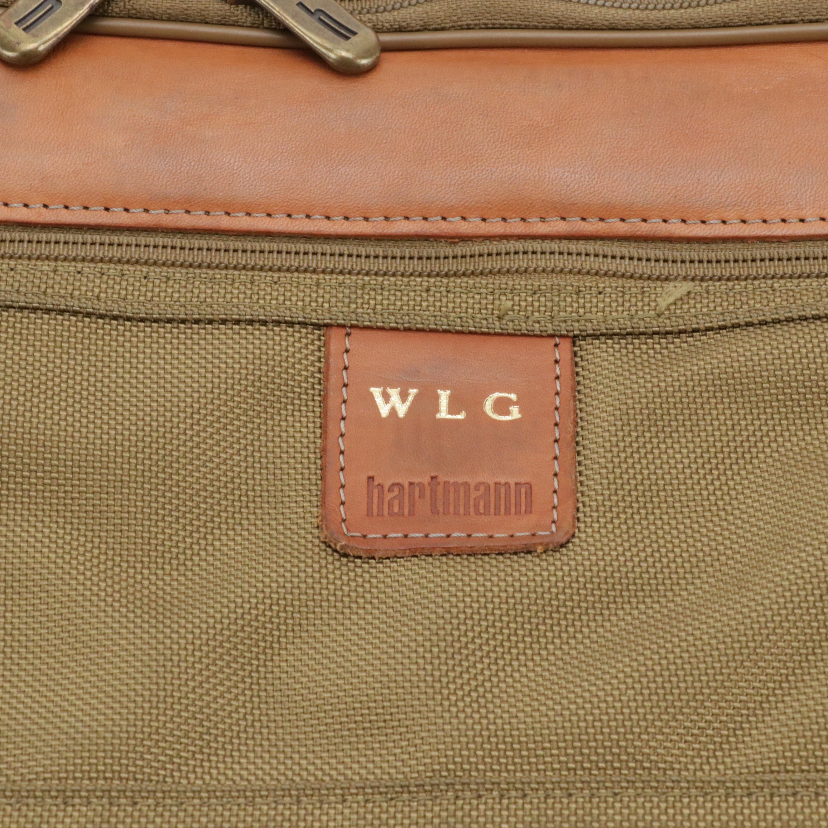 Hartmann Luggage Duffle & Garment Bags Beige Ballistic Nylon, Brown Leather Trim
