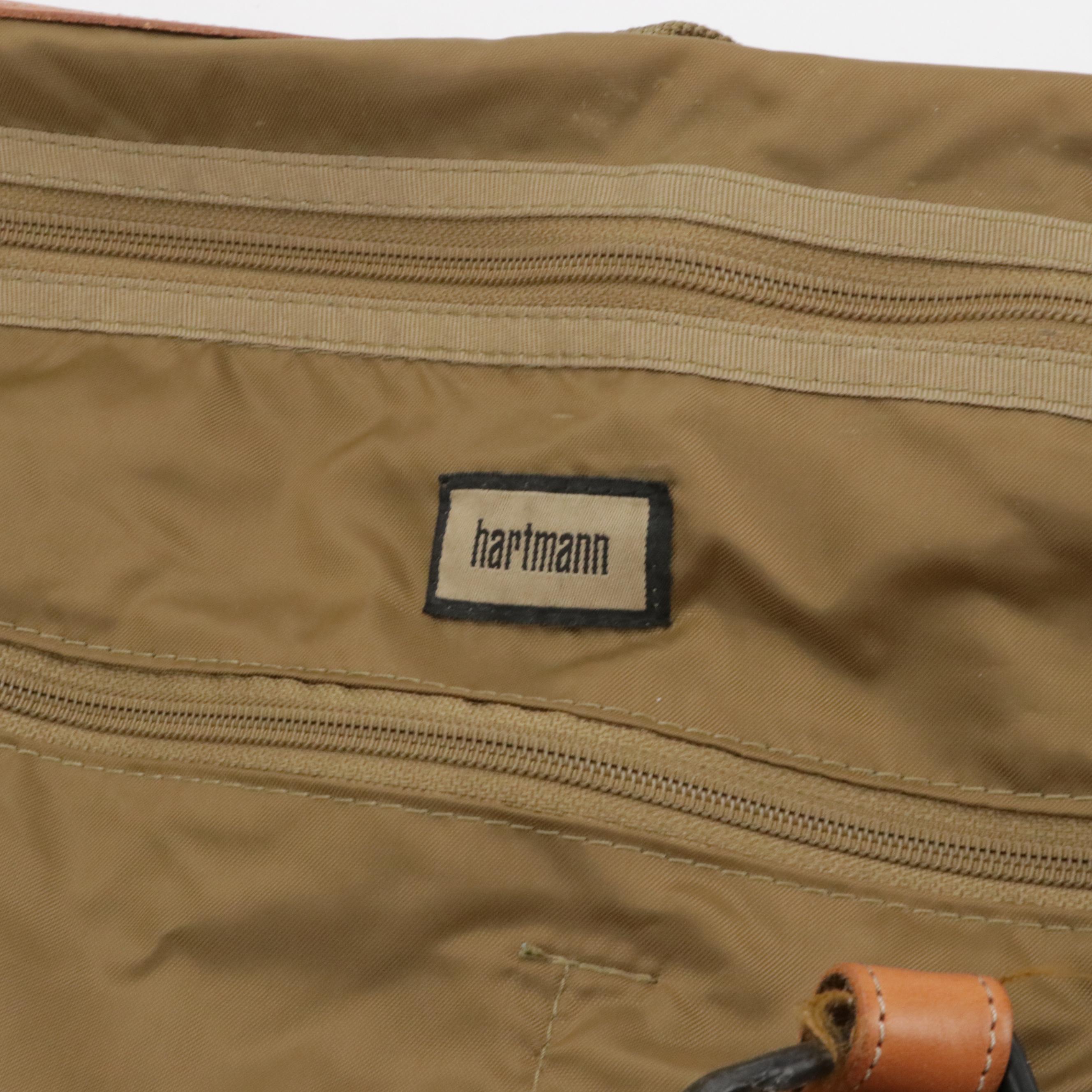 Hartmann Luggage Duffle & Garment Bags Beige Ballistic Nylon, Brown Leather Trim