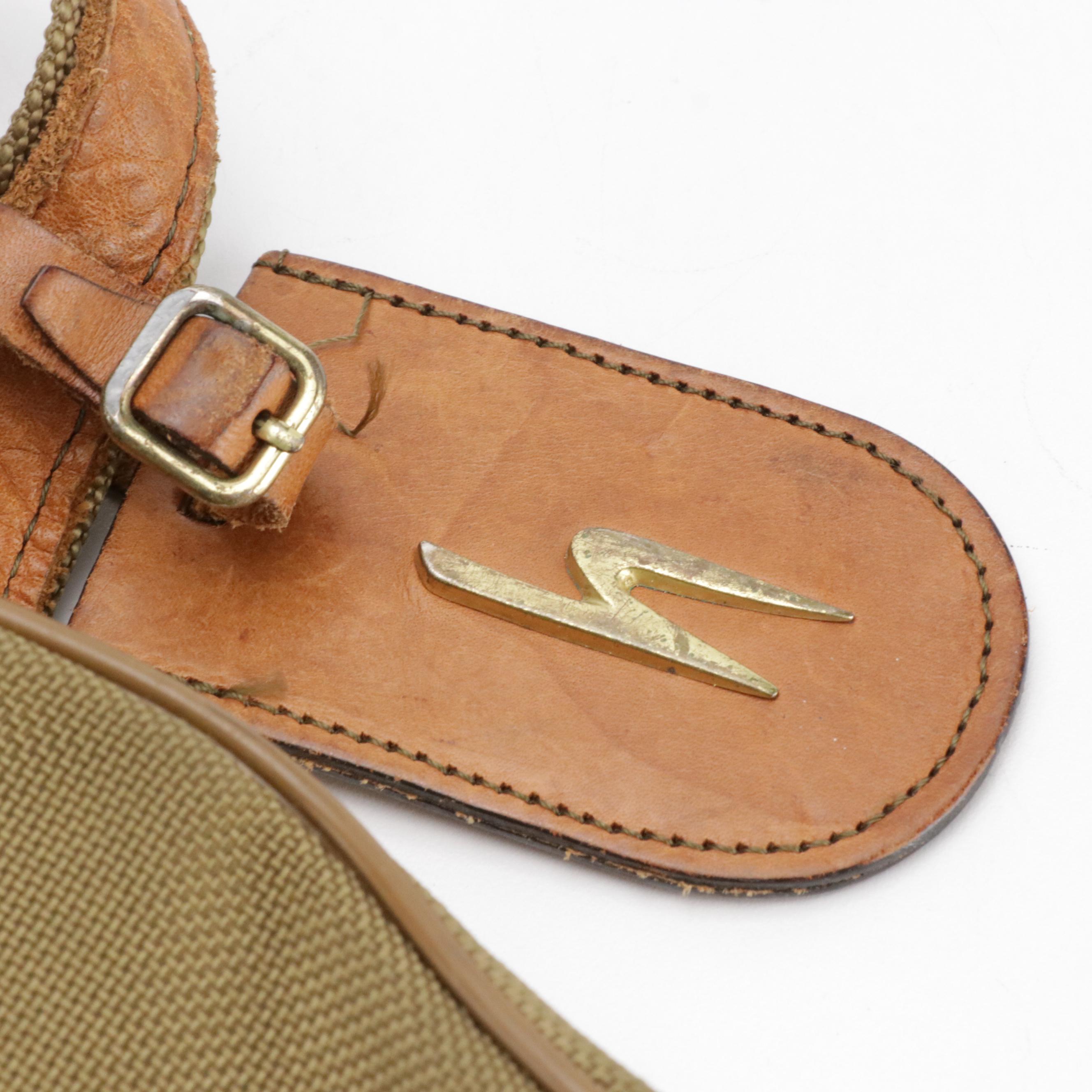 Hartmann Luggage Duffle & Garment Bags Beige Ballistic Nylon, Brown Leather Trim