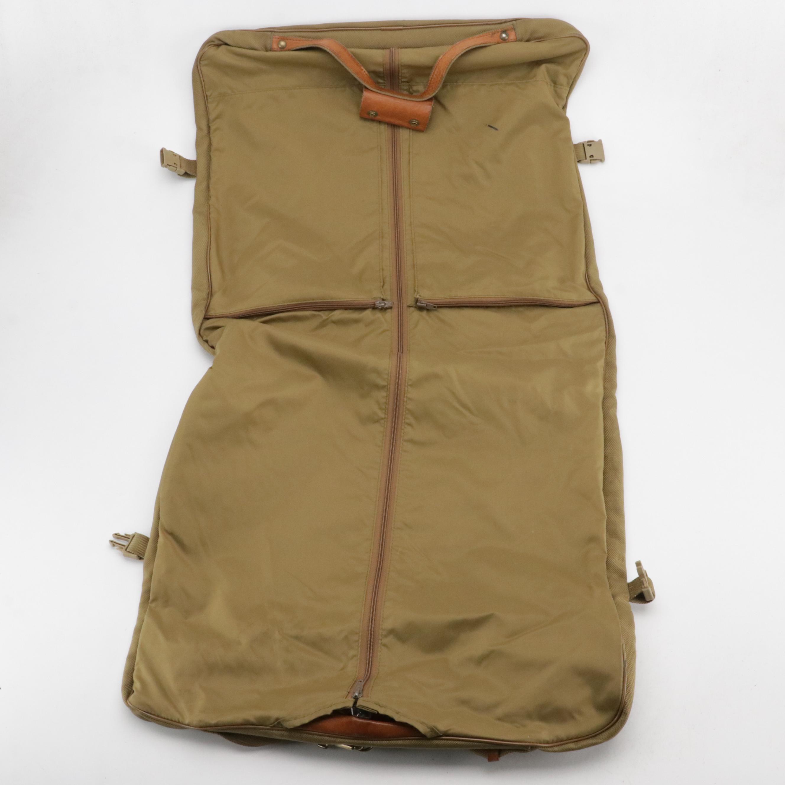 Hartmann Luggage Duffle & Garment Bags Beige Ballistic Nylon, Brown Leather Trim