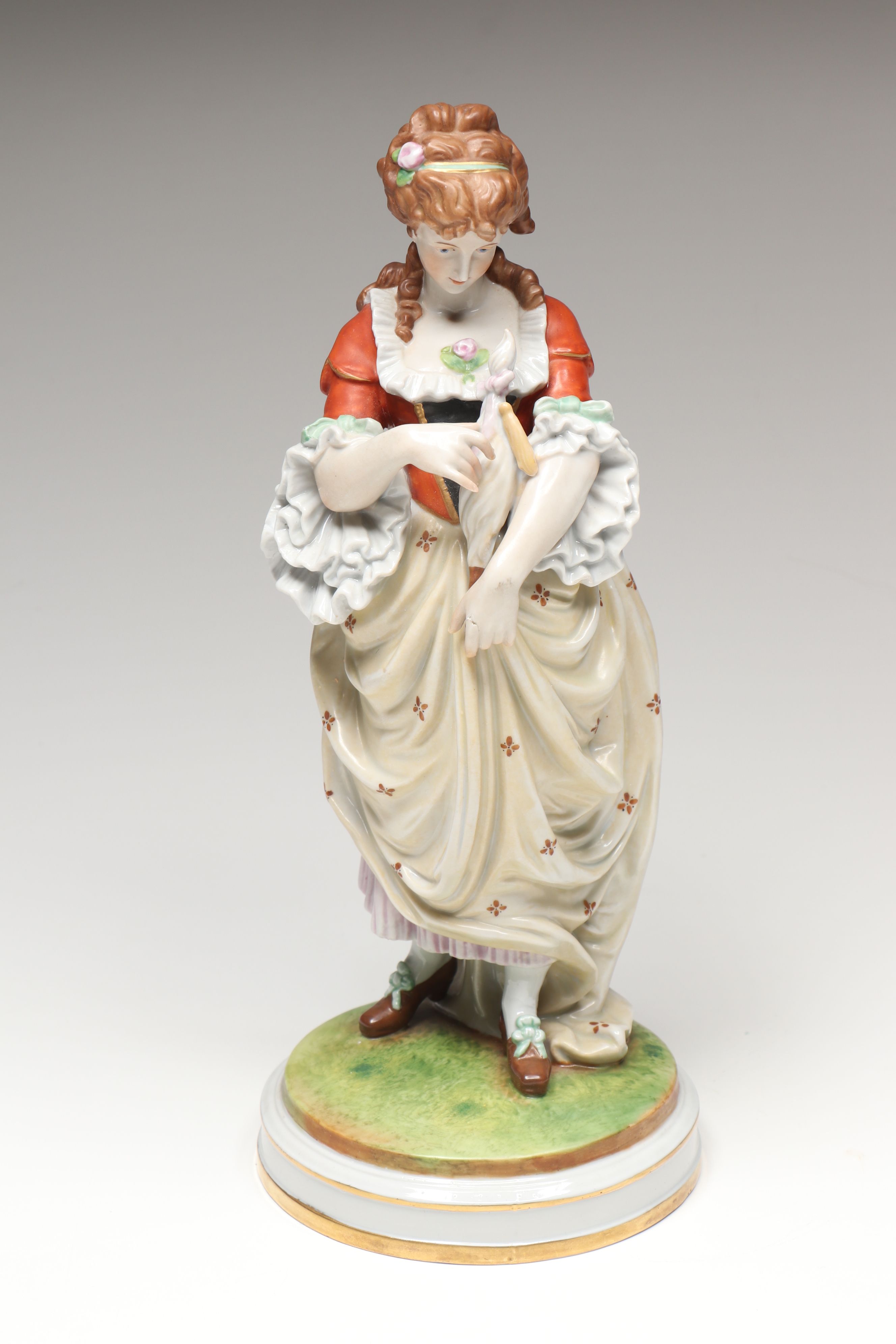Schiebe-Alsbach Rococo Style German Porcelain Figurines, Mid 20th Century