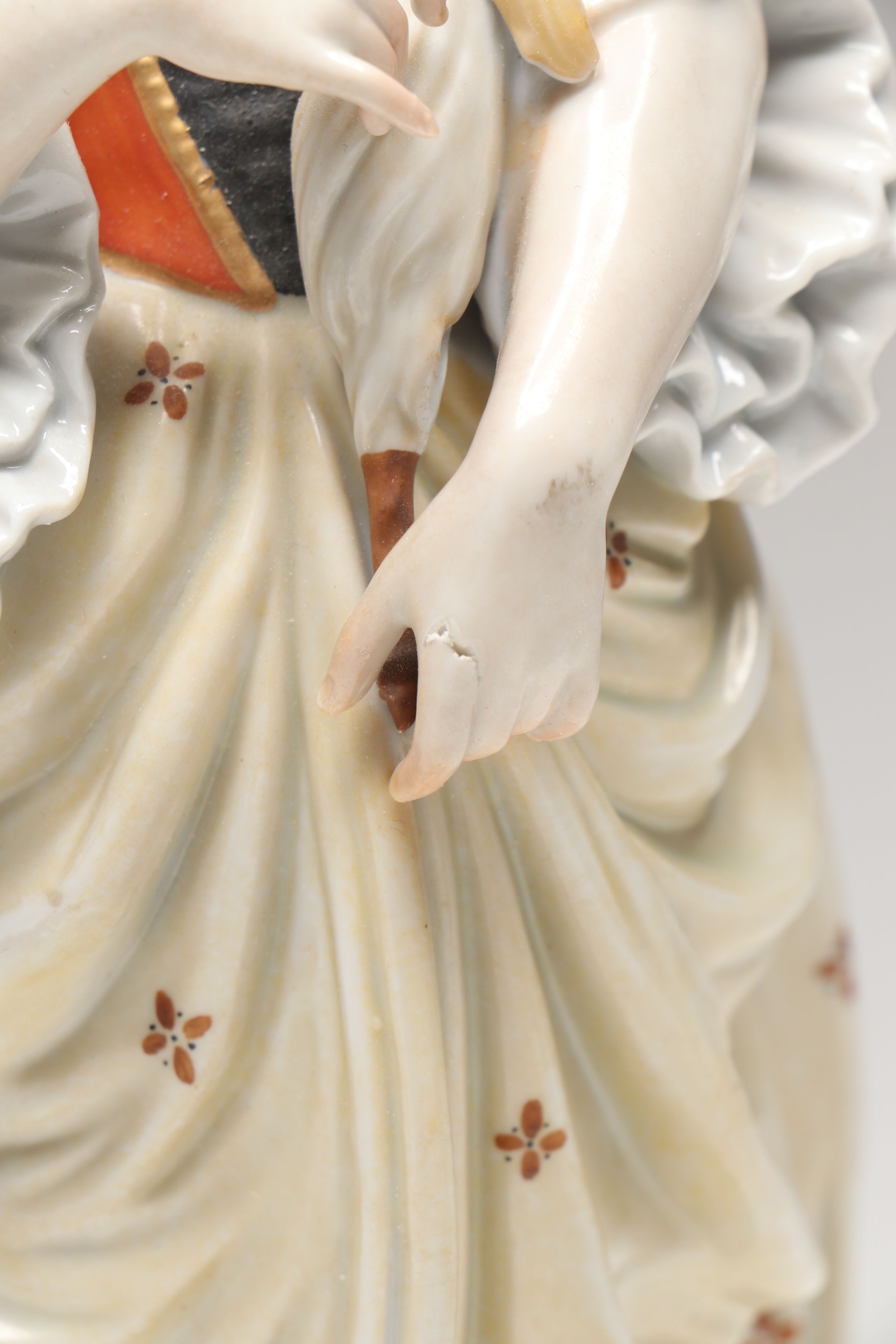 Schiebe-Alsbach Rococo Style German Porcelain Figurines, Mid 20th Century