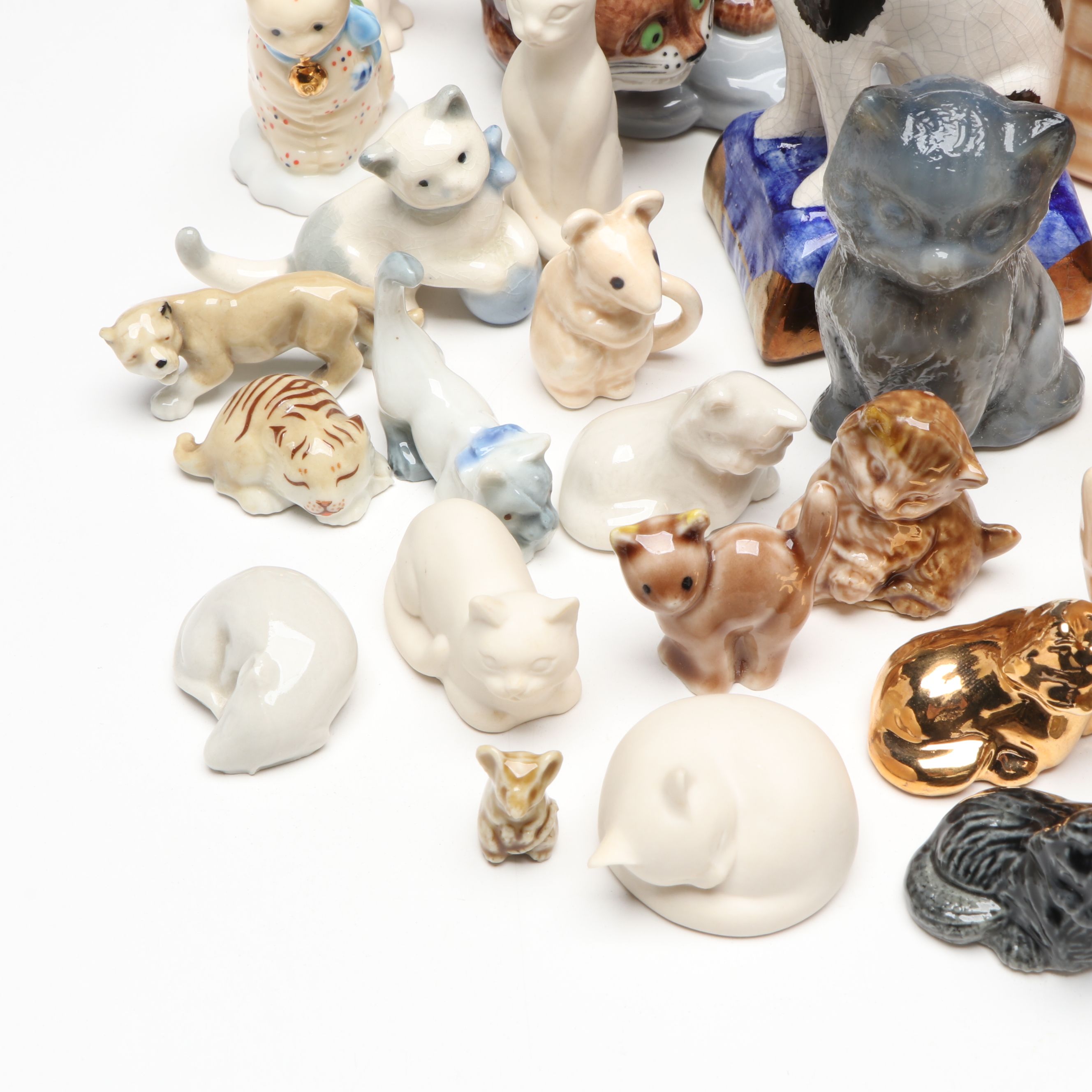Beswick, Wade, SylvaC with Other Ceramic Cat Figurines, Mid to Late 20th Century
