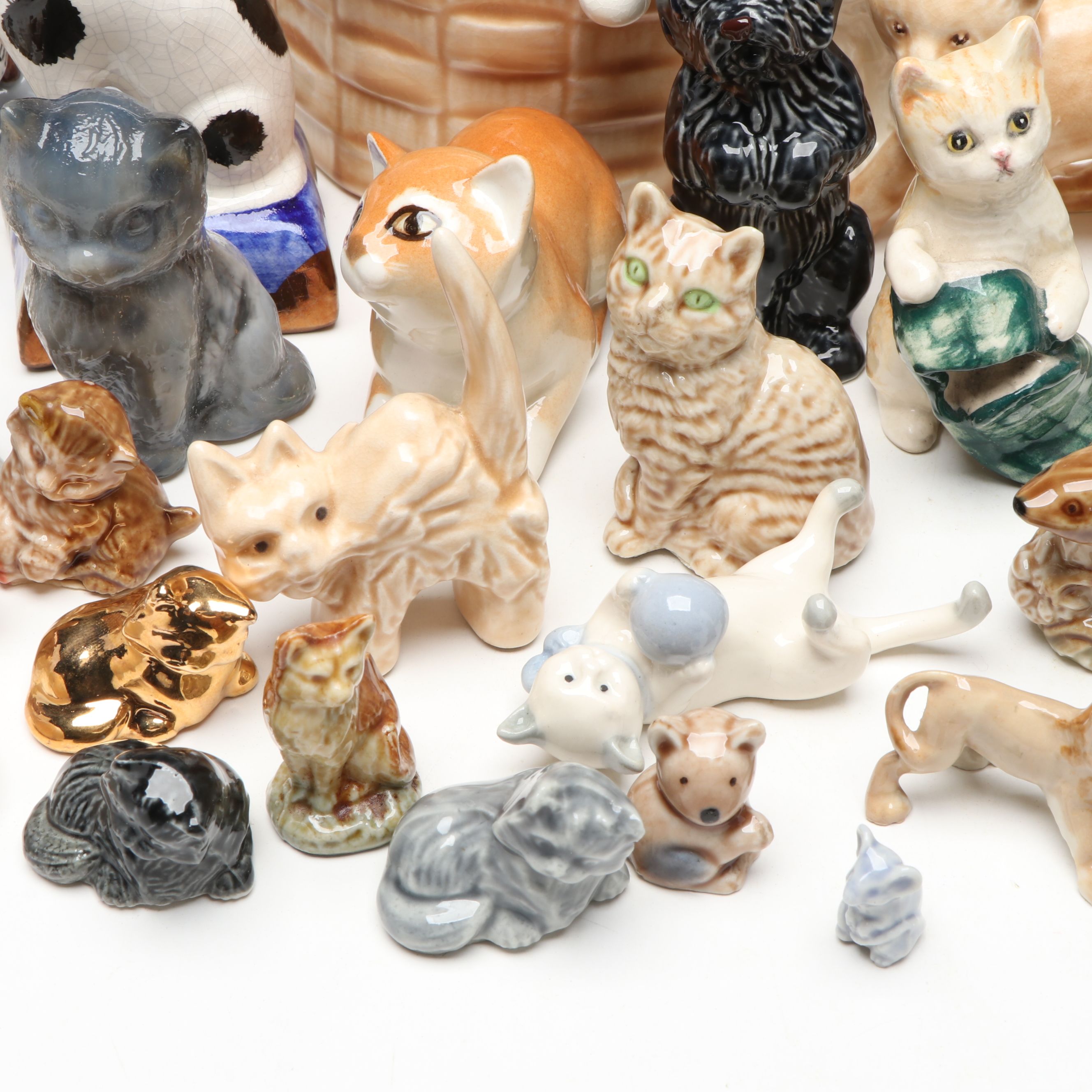 Beswick, Wade, SylvaC with Other Ceramic Cat Figurines, Mid to Late 20th Century