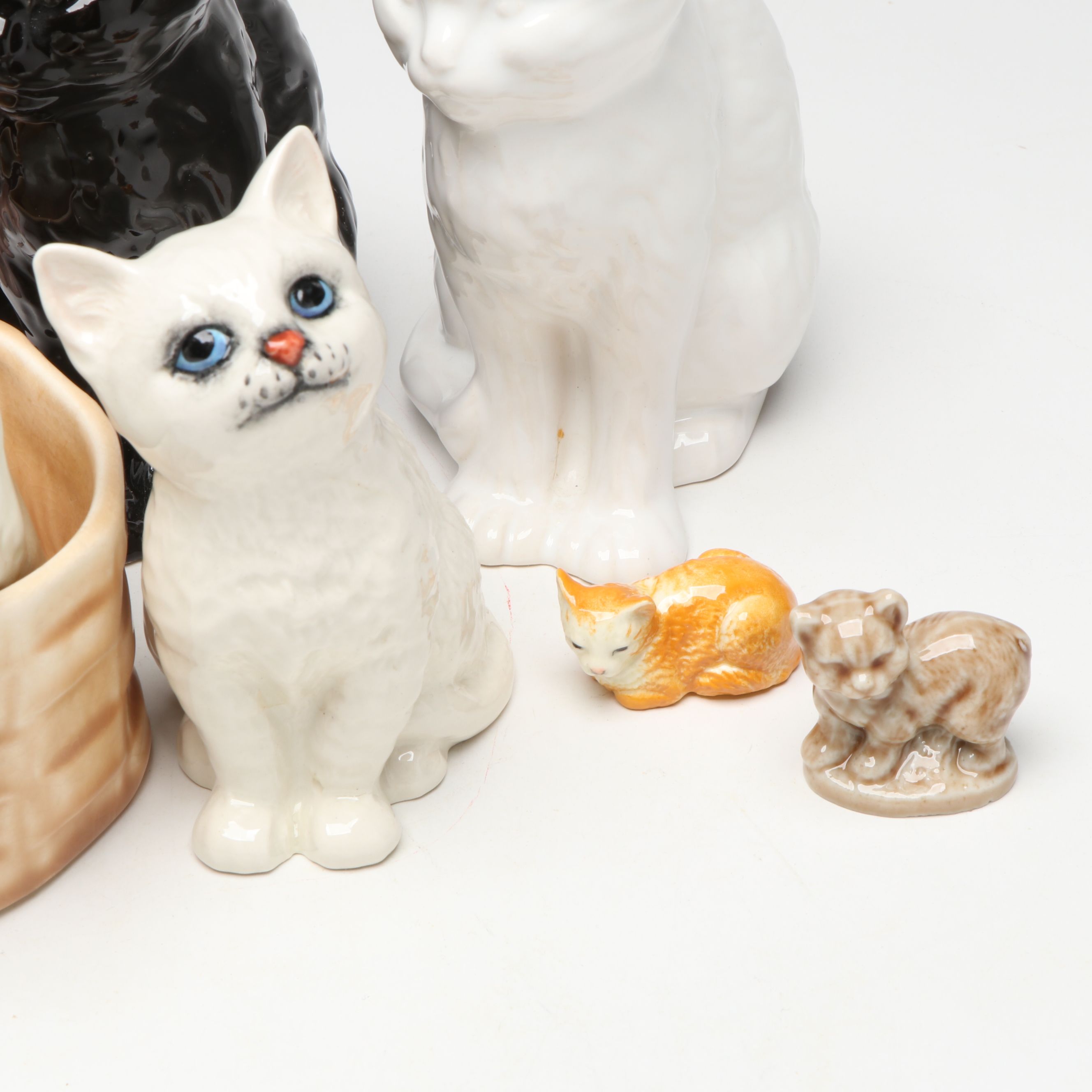 Beswick, Wade, SylvaC with Other Ceramic Cat Figurines, Mid to Late 20th Century