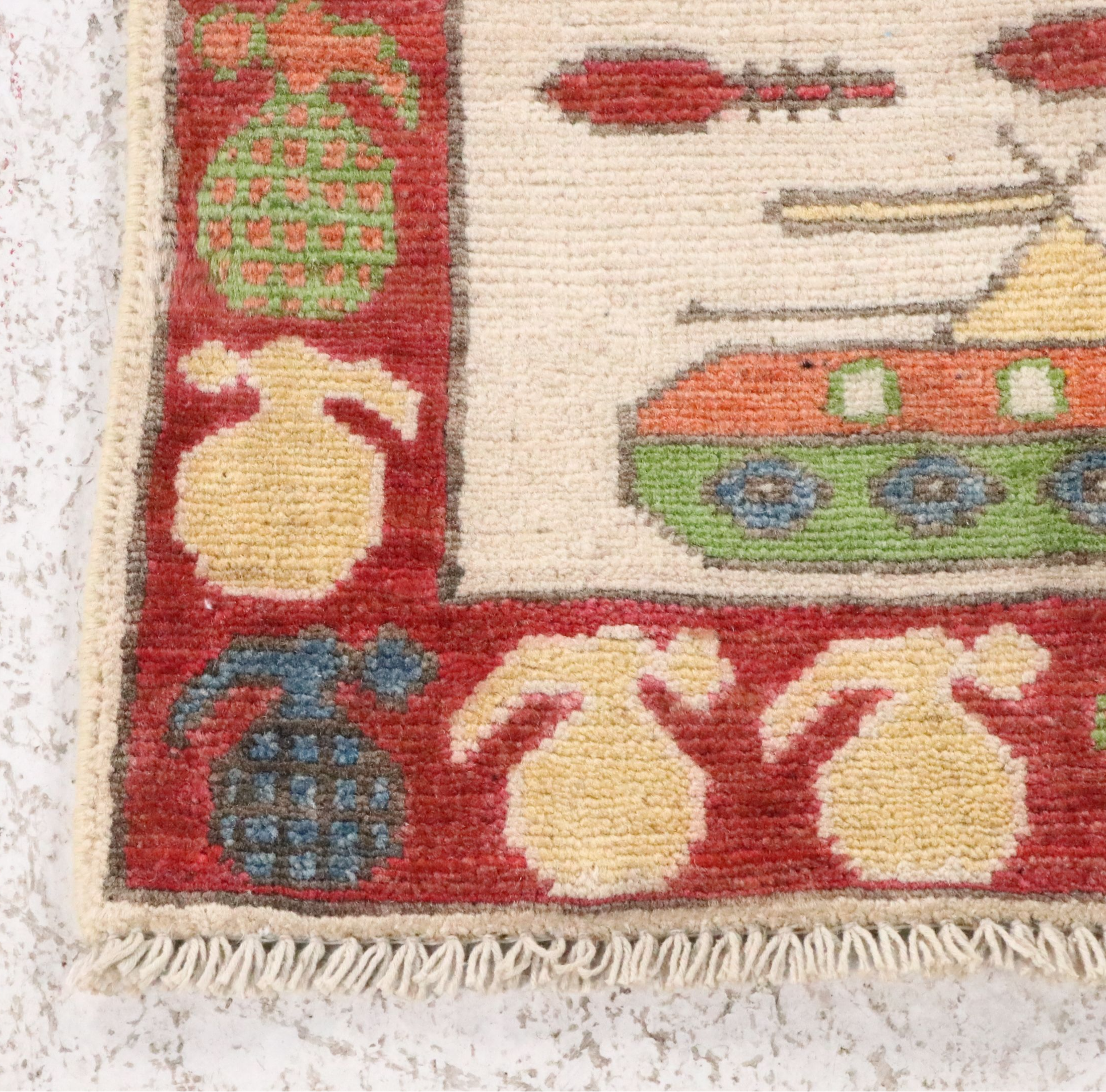 2' x 3'1 Hand-Knotted Afghan War Rug