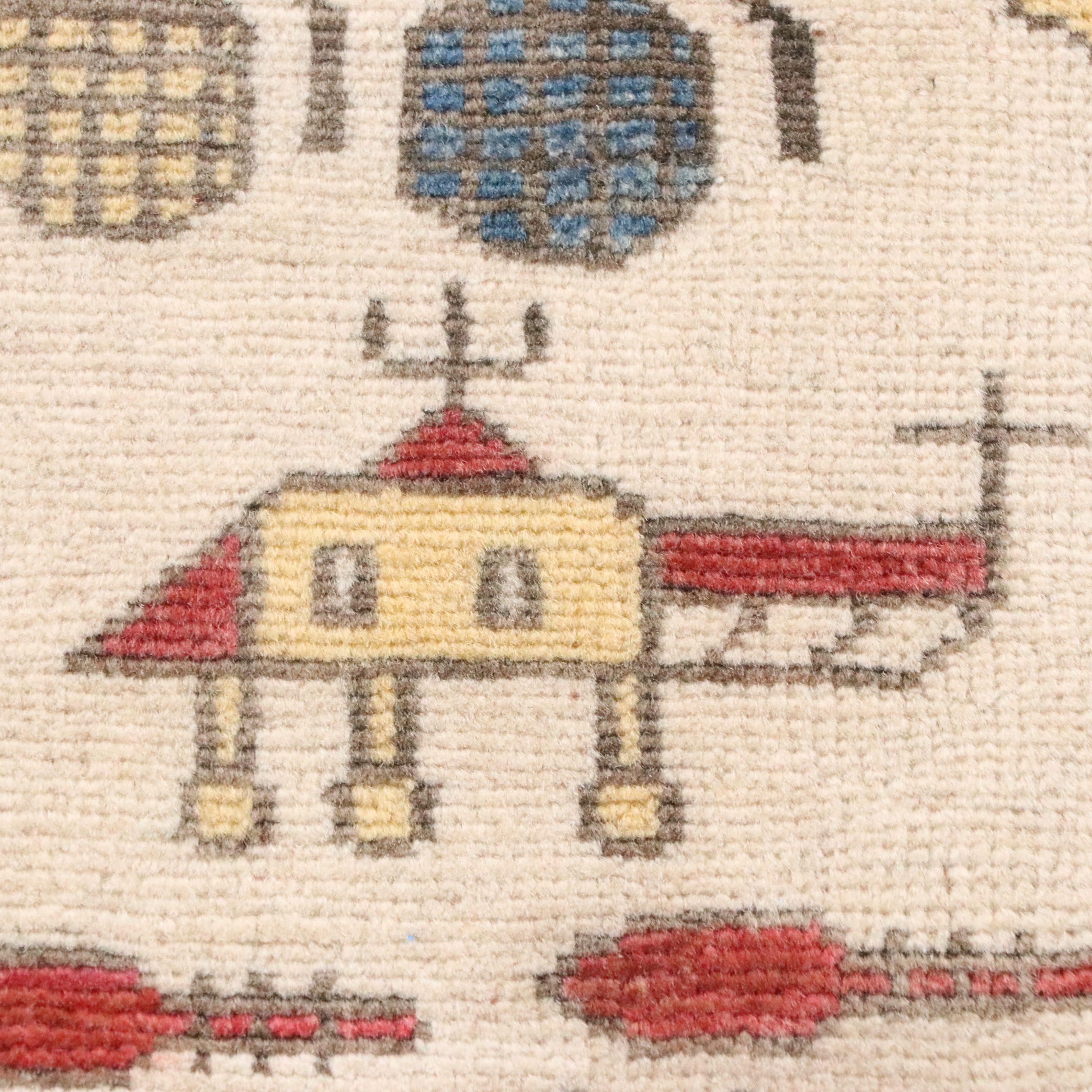 2' x 3'1 Hand-Knotted Afghan War Rug