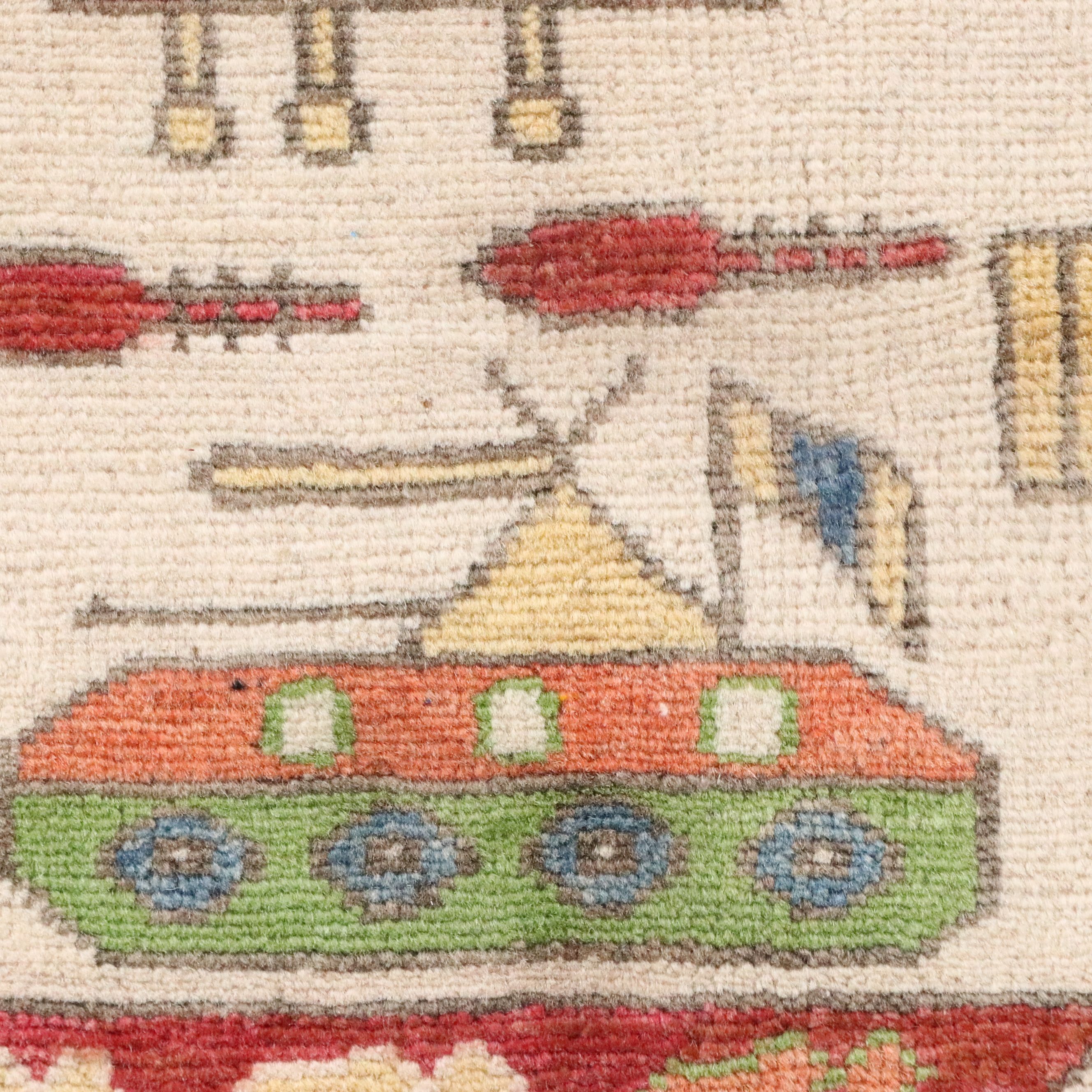 2' x 3'1 Hand-Knotted Afghan War Rug