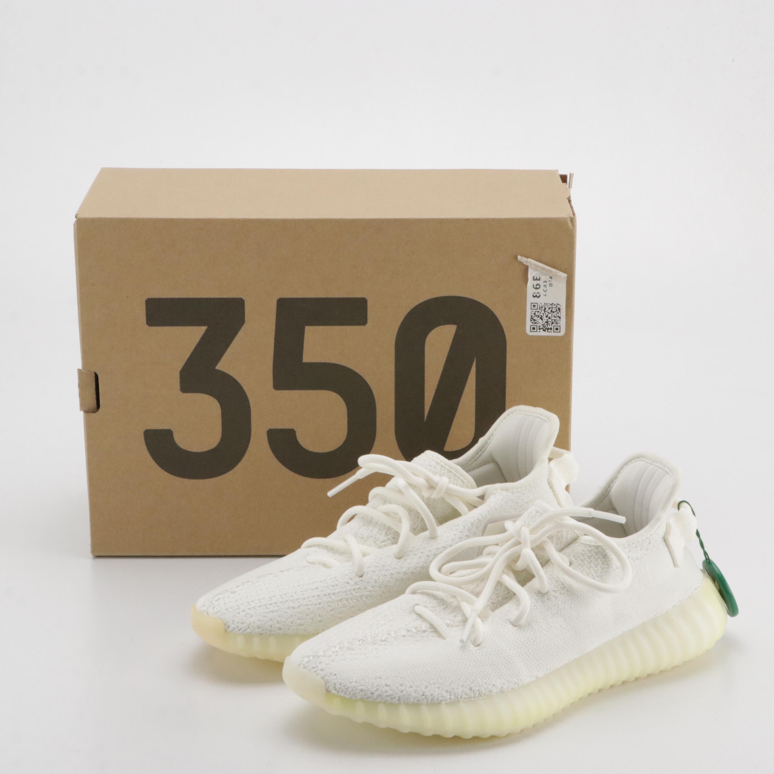 Men's Adidas Yeezy Boost 350 V2 White Sneakers in Box