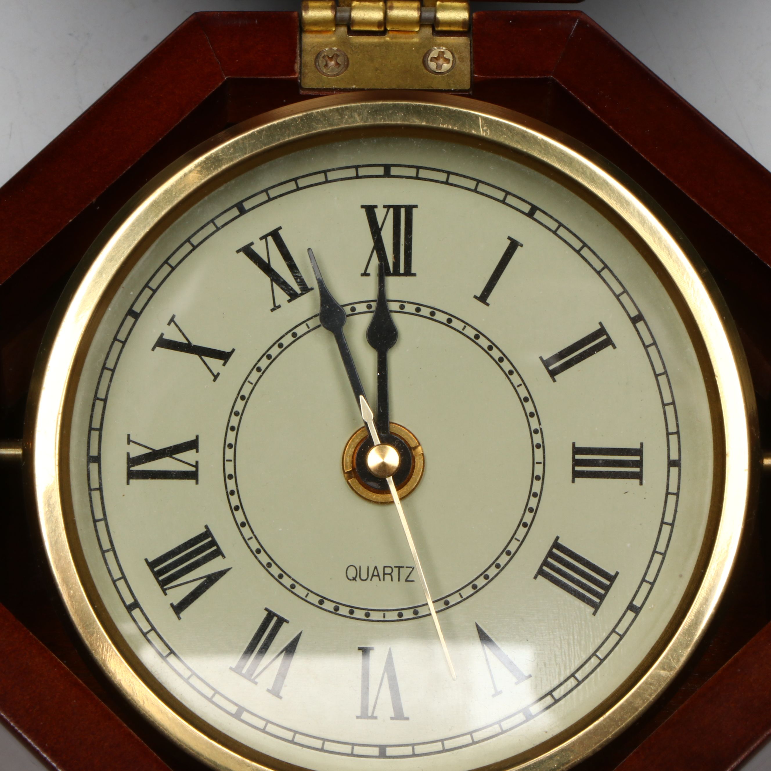 Bulova and Other Wooden Cased Desk Clock