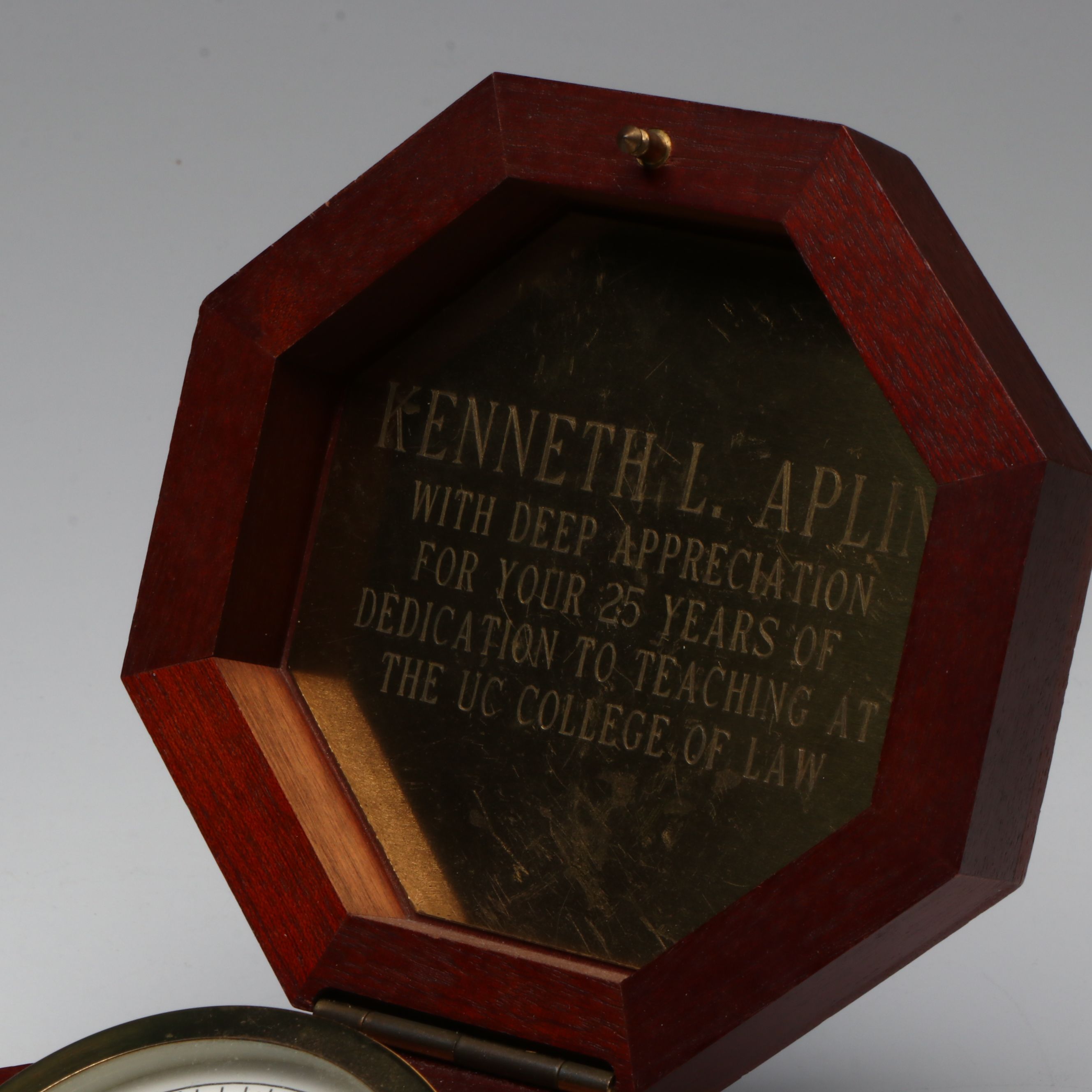 Bulova and Other Wooden Cased Desk Clock