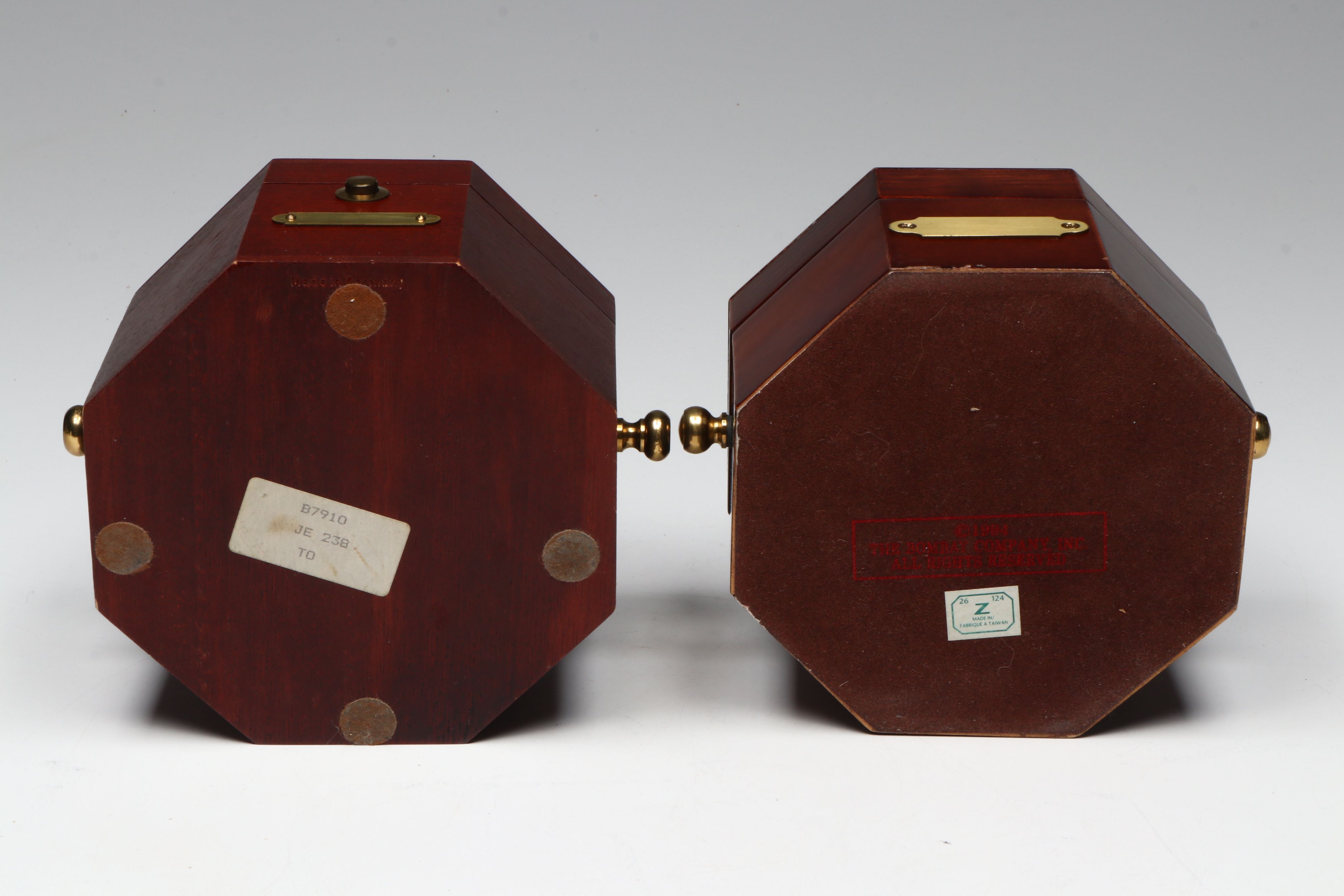 Bulova and Other Wooden Cased Desk Clock