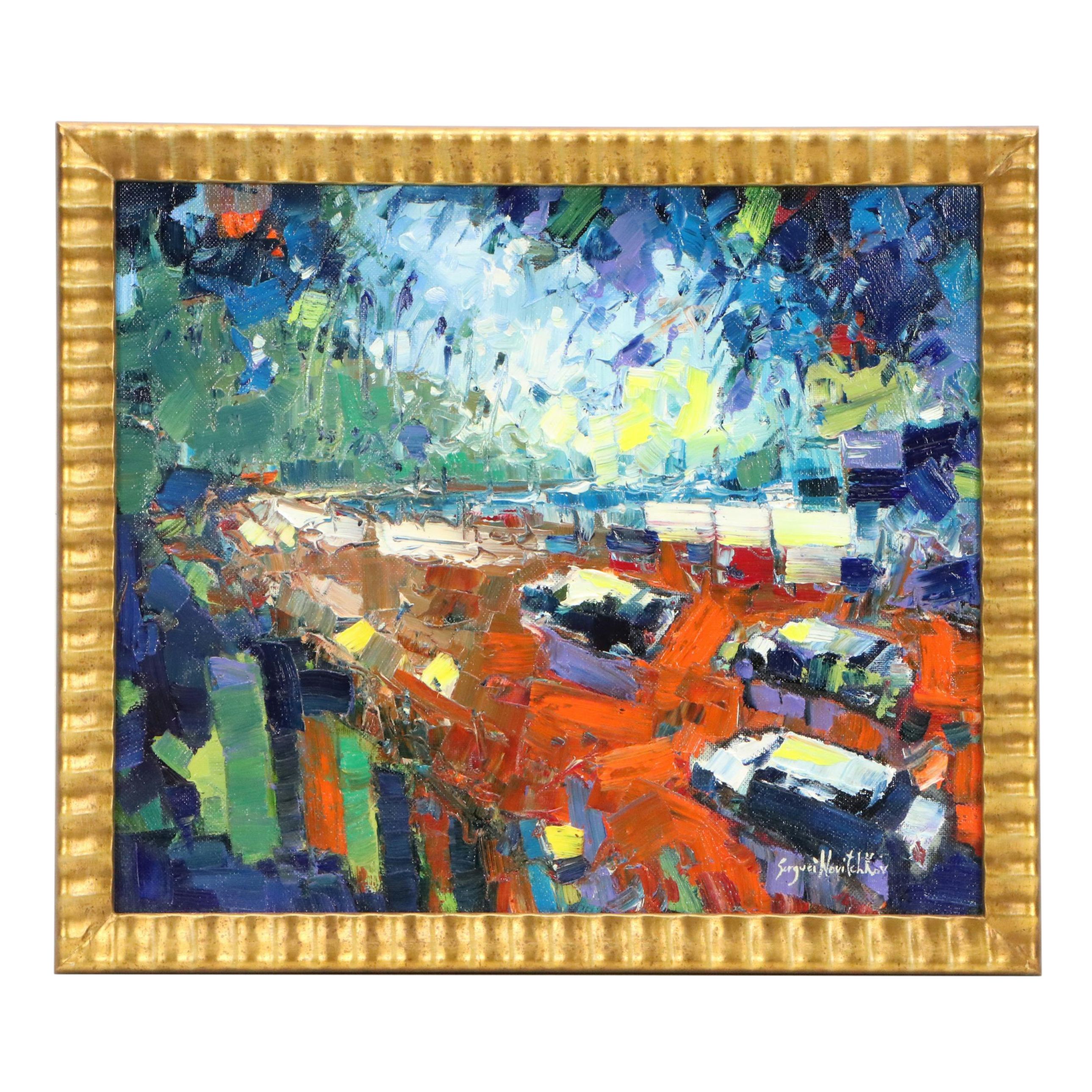 Serguei Novitchkov Oil Painting "Pacific Coast Highway, California," 2025