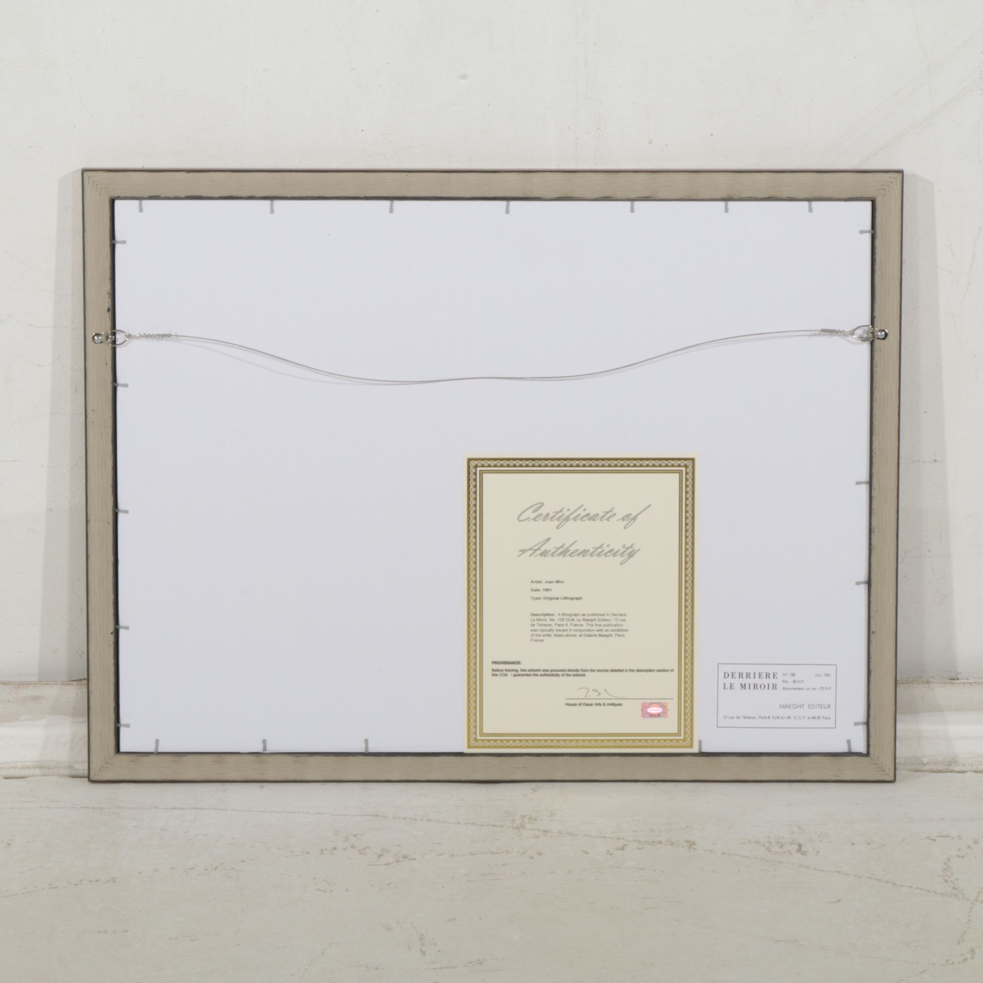 Joan Miró Double-Page Color Lithograph Cover Art for "Derrière le Miroir," 1961