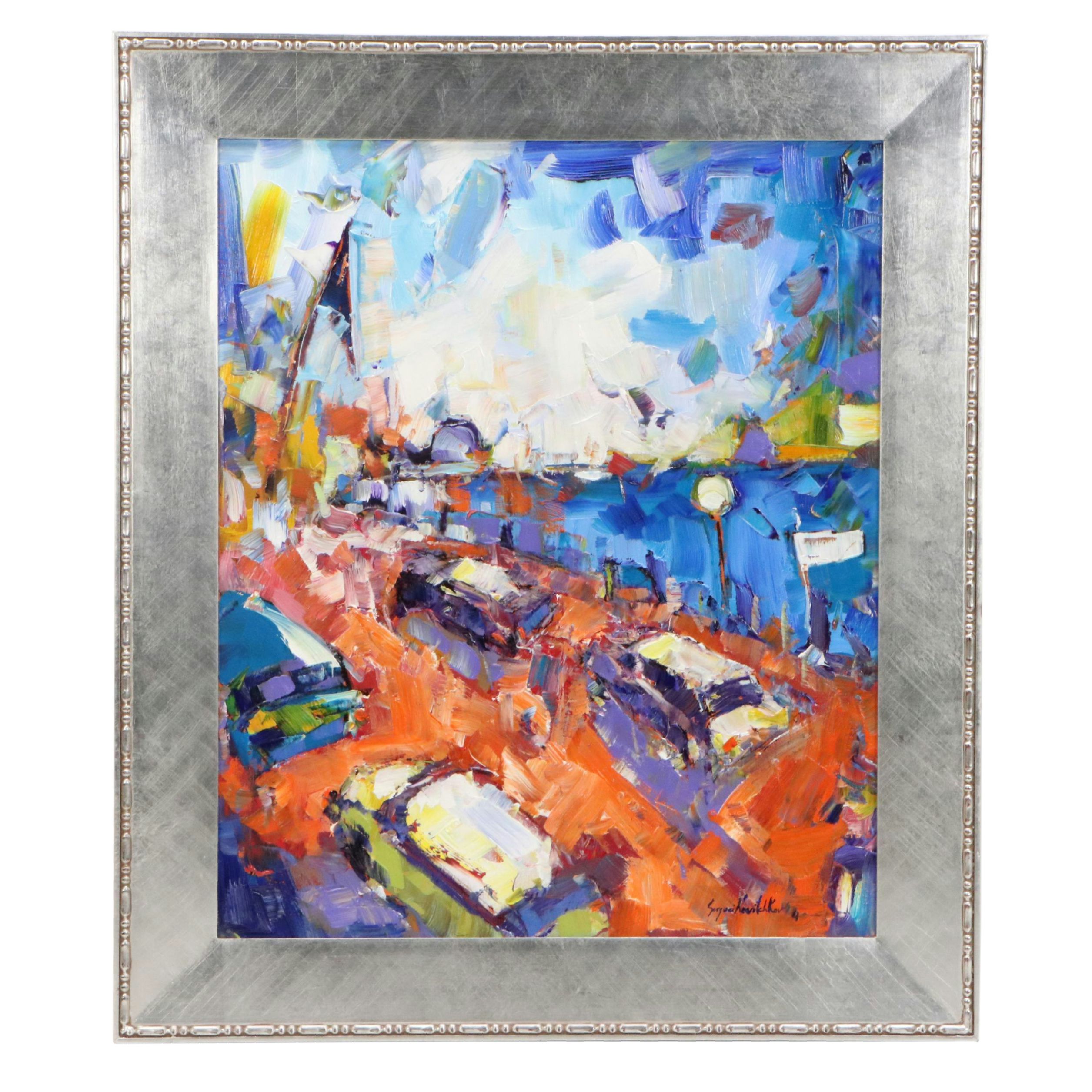 Serguei Novitchkov Oil Painting "Santa Monica, California," 2025