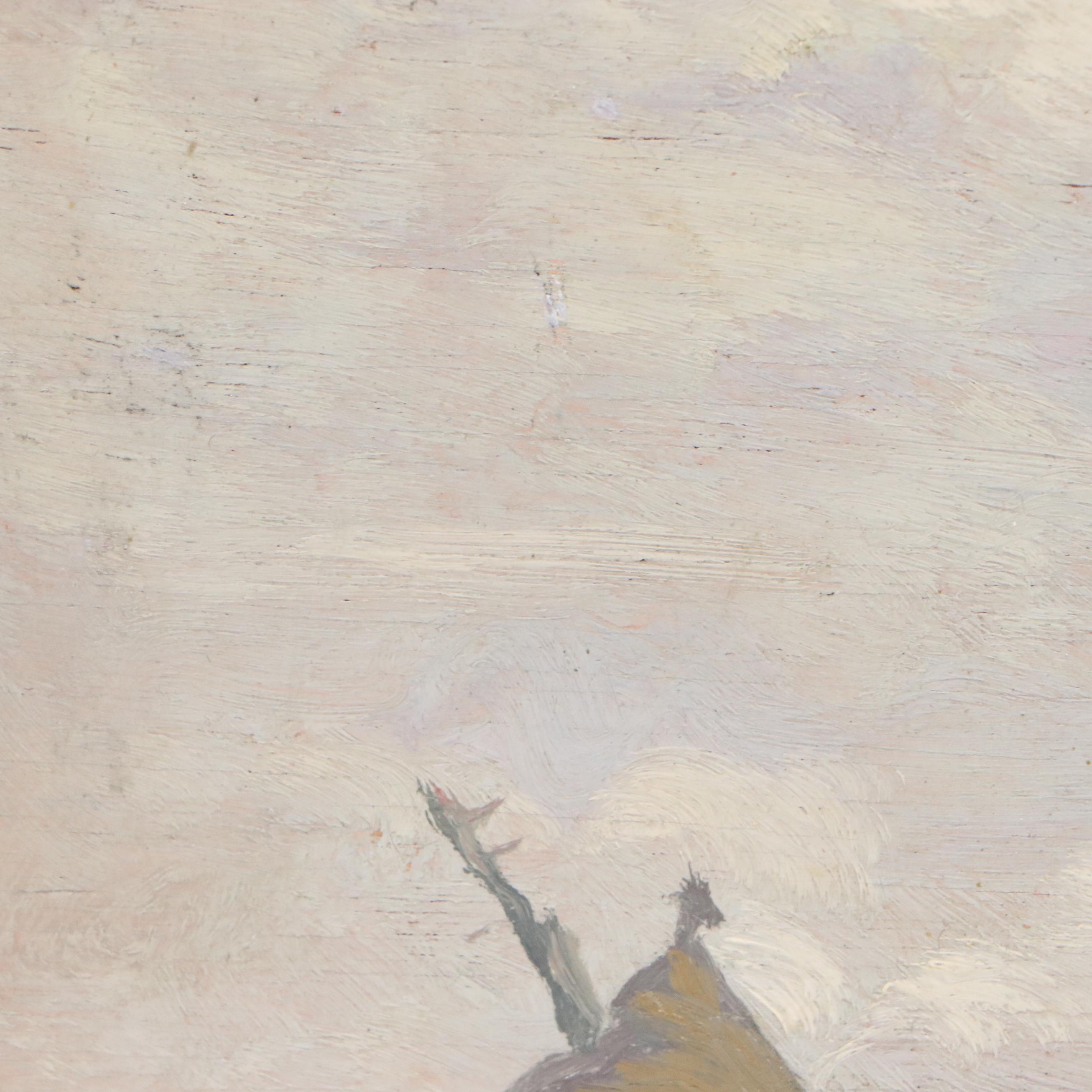 Oil Painting "Moulins de Kes Loch," Early to Mid-20th Century