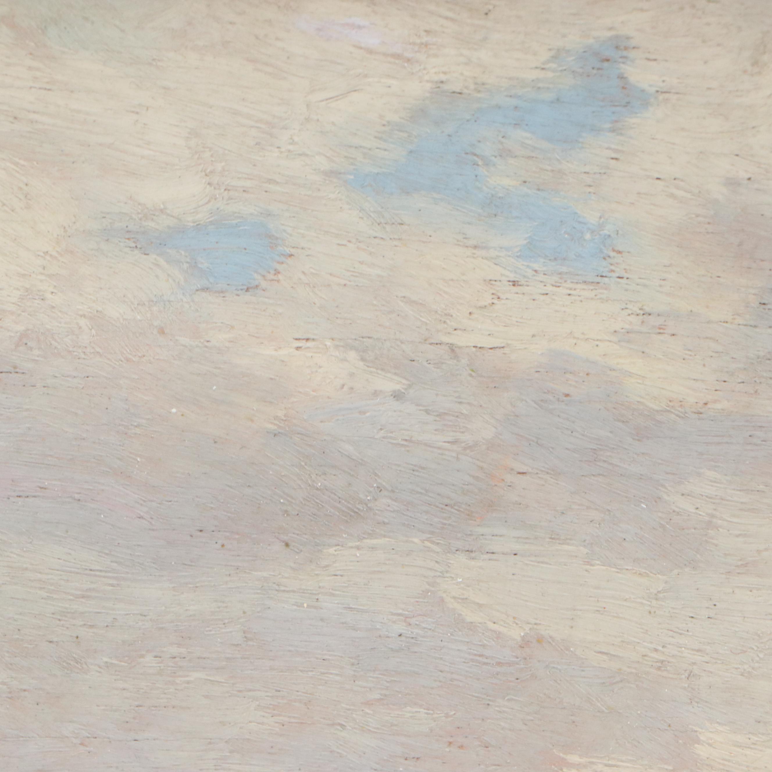 Oil Painting "Moulins de Kes Loch," Early to Mid-20th Century