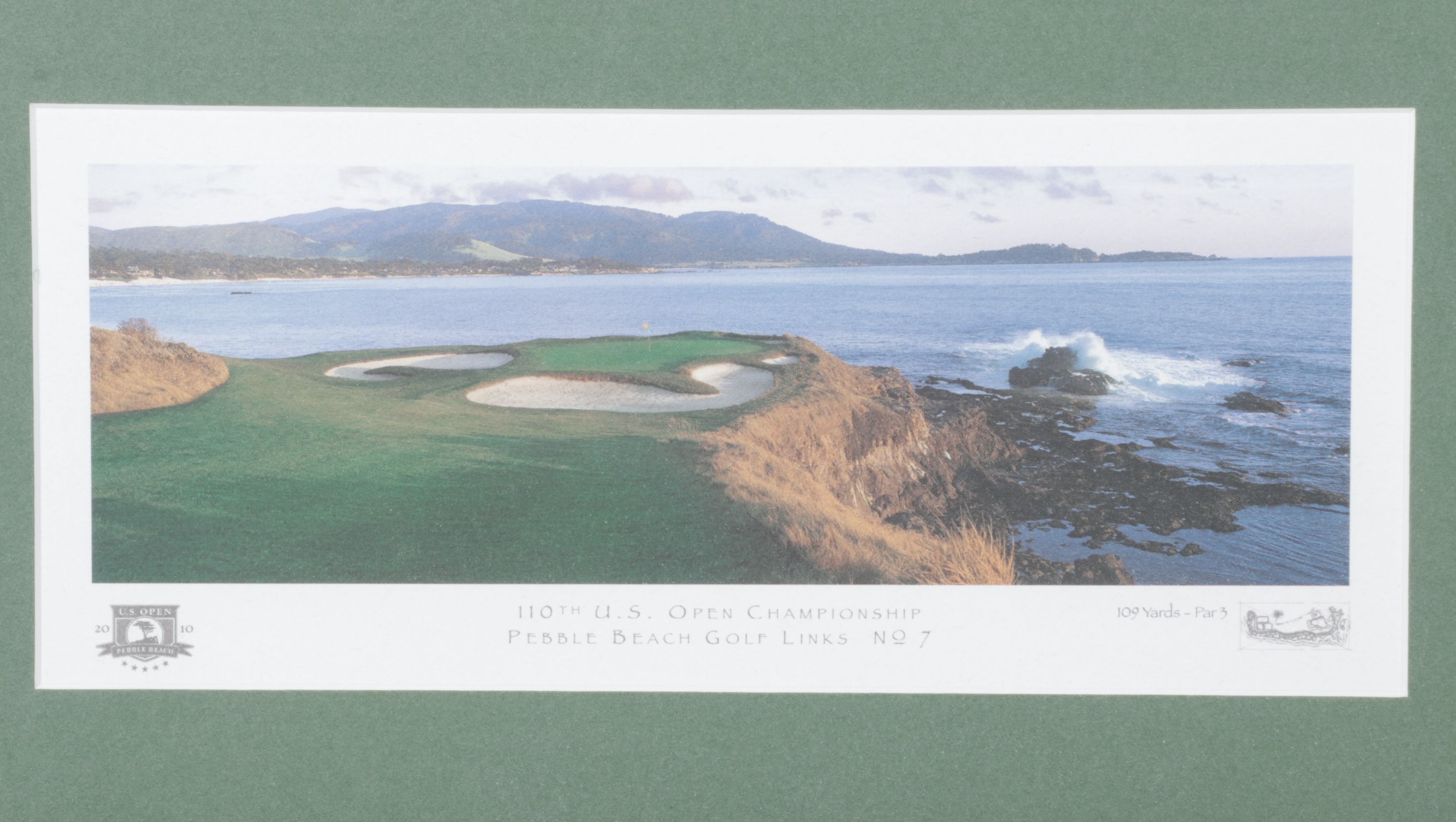 Offset Lithograph Photo of 7th Hole at Pebble Beach for 110th U.S. Open, 2010