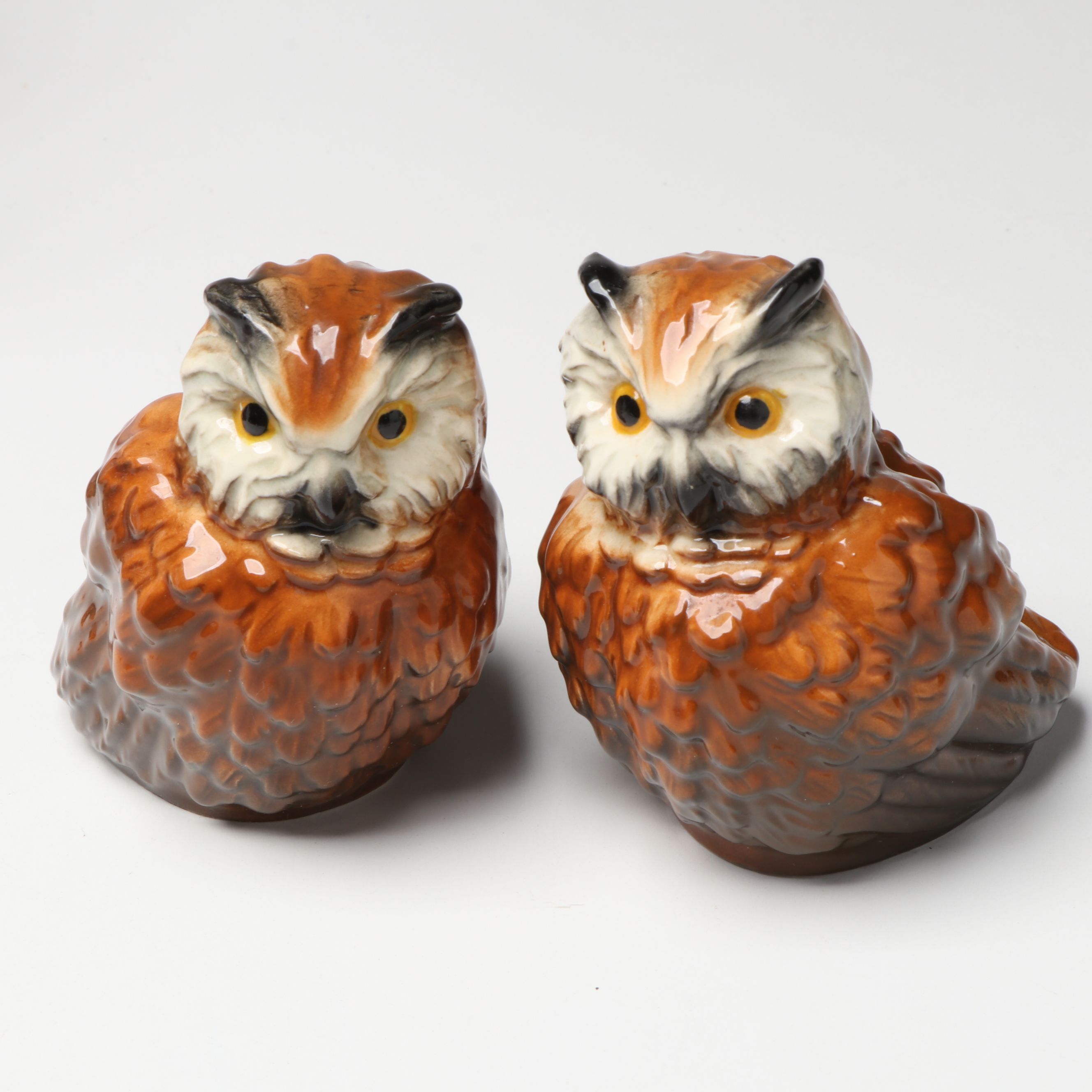 Royal Doulton "Tawny Owl" and "Snowy Owl" Decanters with Figurines and Platter